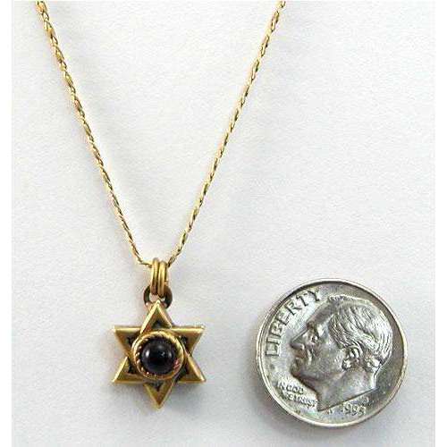 Michal Golan Purple and Gold Star of David Necklace、mySite、topwebapps