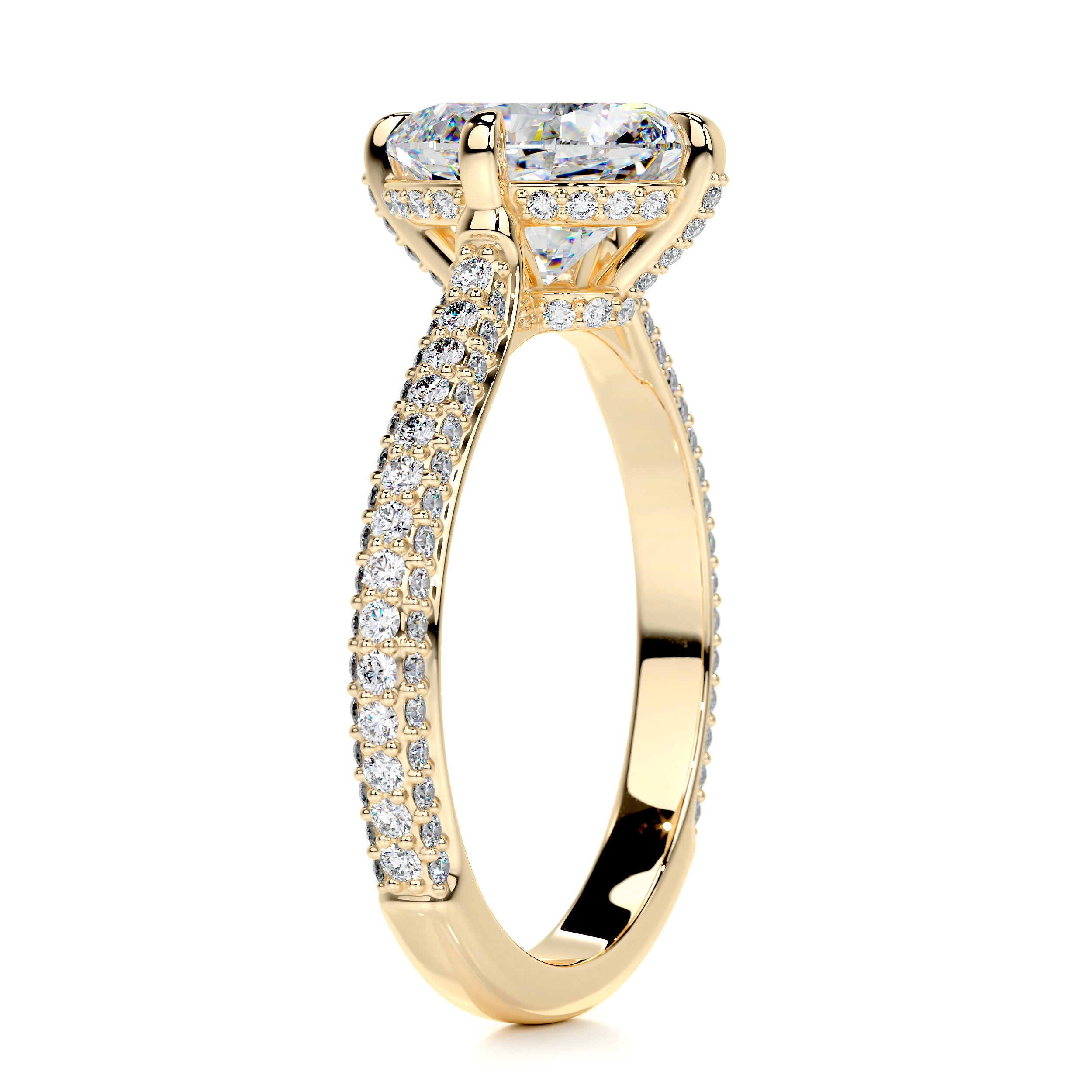 Jocelyn Moissanite & Diamond Ring -18K Yellow Gold、mySite、hinf8tx79