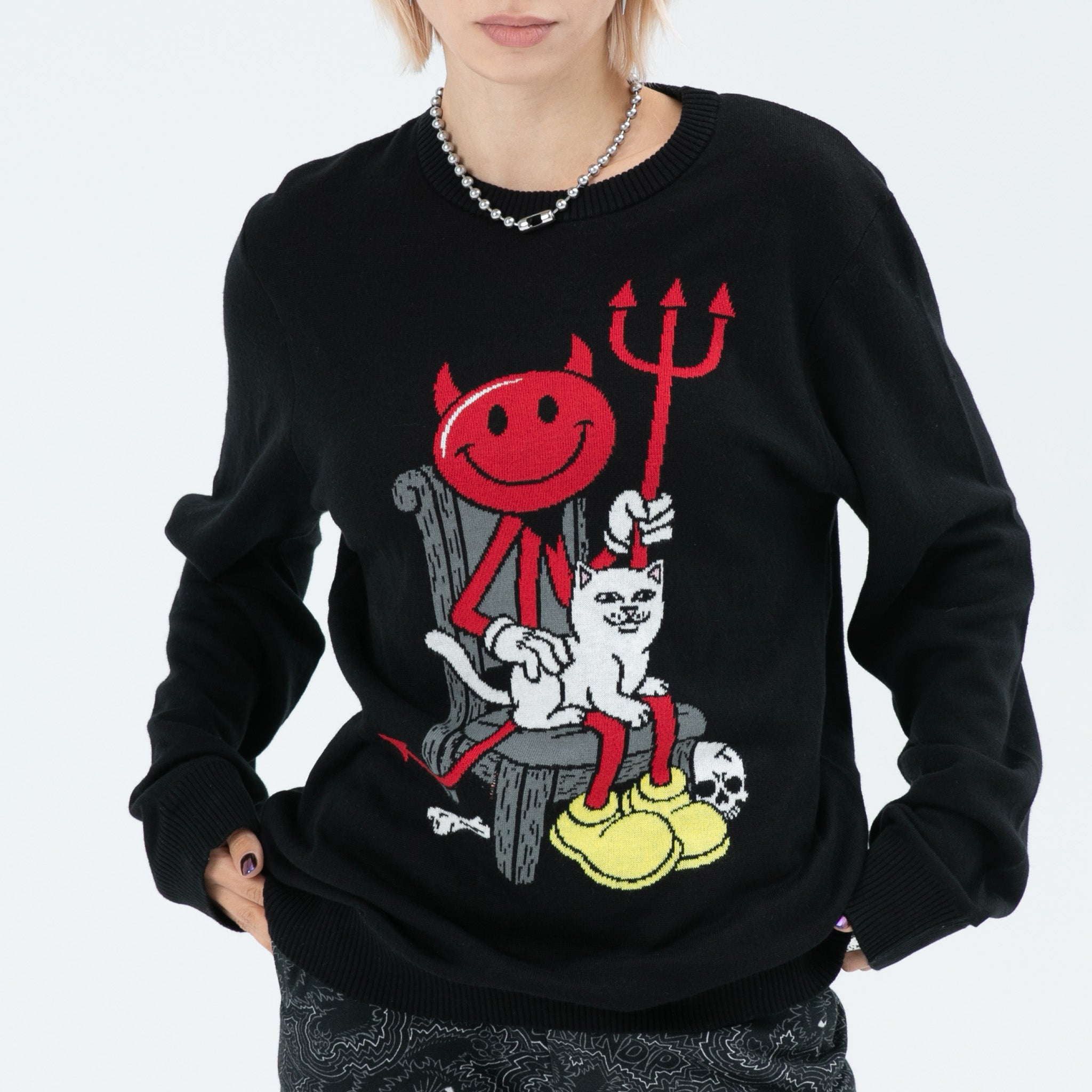  Devilman Nerm Knit Sweater (Black)、mySite、merchandisen