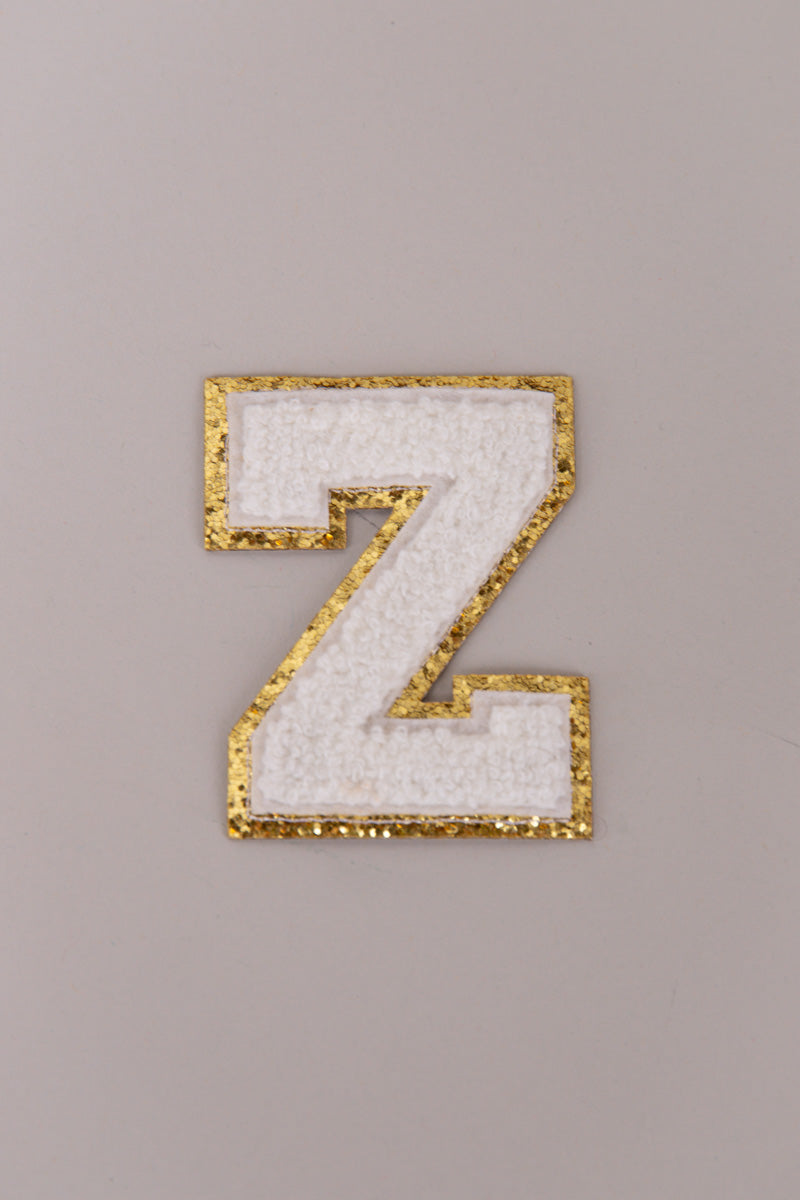 Chenille Adhesive Letter Patches- White 5.5cm、mySite、hinf8tx79