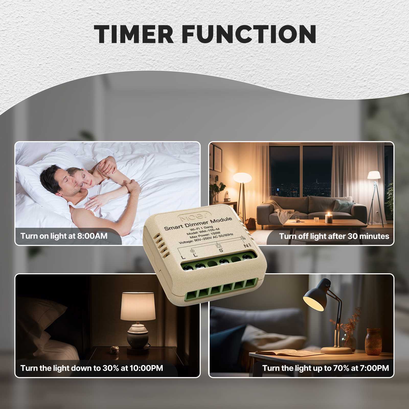 WiFi Smart Dimmer Switch Module Timer Diy Breaker 1/2 Gang、mySite、fannypackpong
