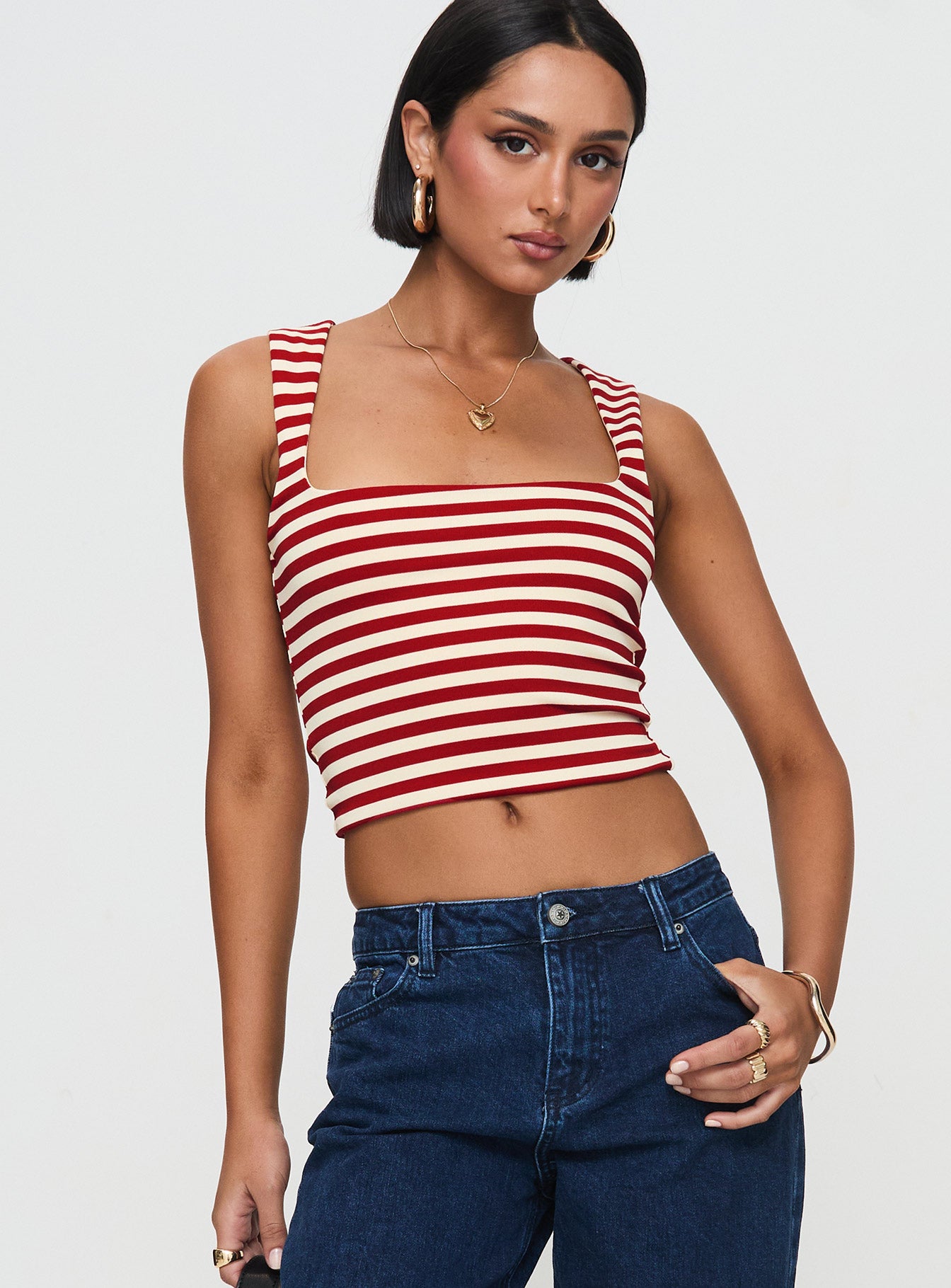 Back In Time Top Red Stripe、mySite、solidvoid