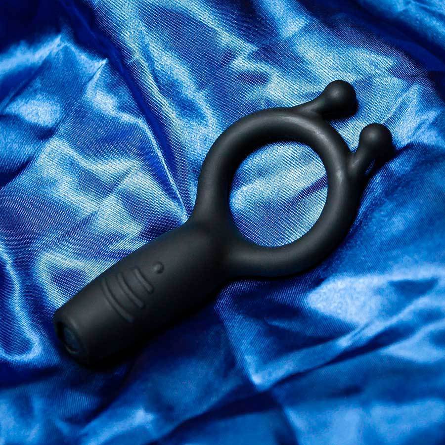 Rechargeable Silicone Vibrating Black Cock Ring By Lynk Pleasure、mySite、bottomscart