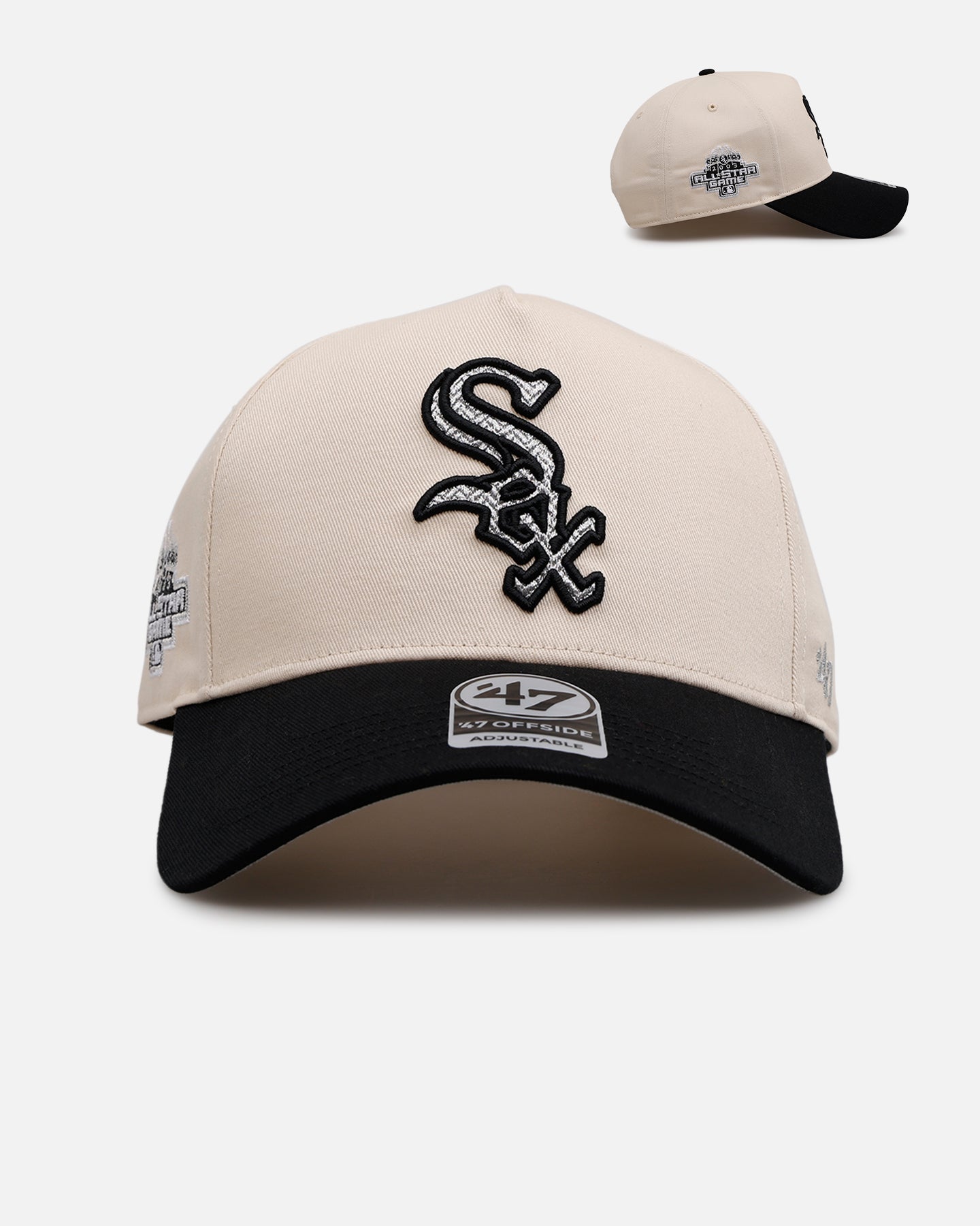 47 Brand Chicago White Sox 'Herringbone' 47 Offside Snapback Natural/Black、mySite、zt4zffjzw