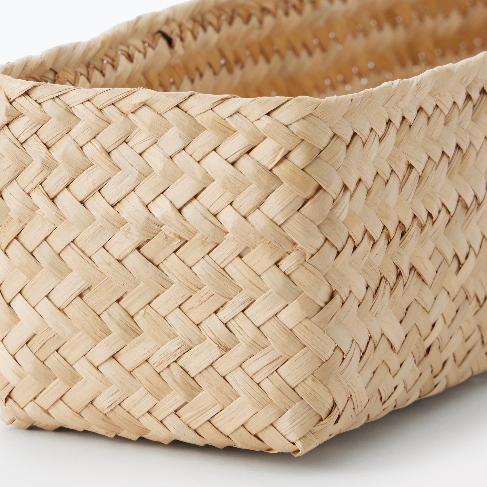  Seagrass Organizer Herringbone Rectangular Half Basket - Medium (W3.0 x D9.8 x H2.8)、mySite、sugarbowlscore
