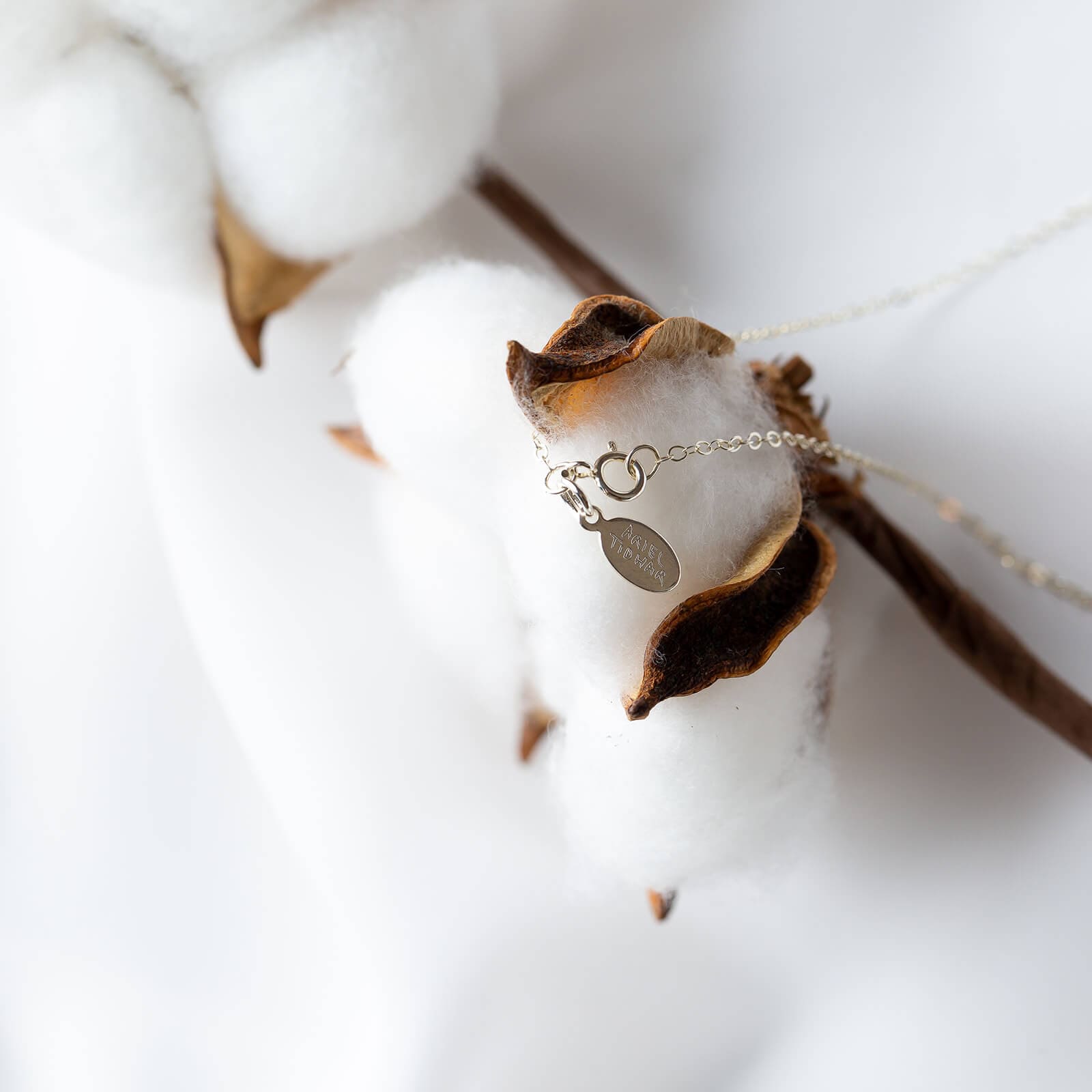 Petite Floating Magen Necklace - Silver Fleck、mySite、topwebapps