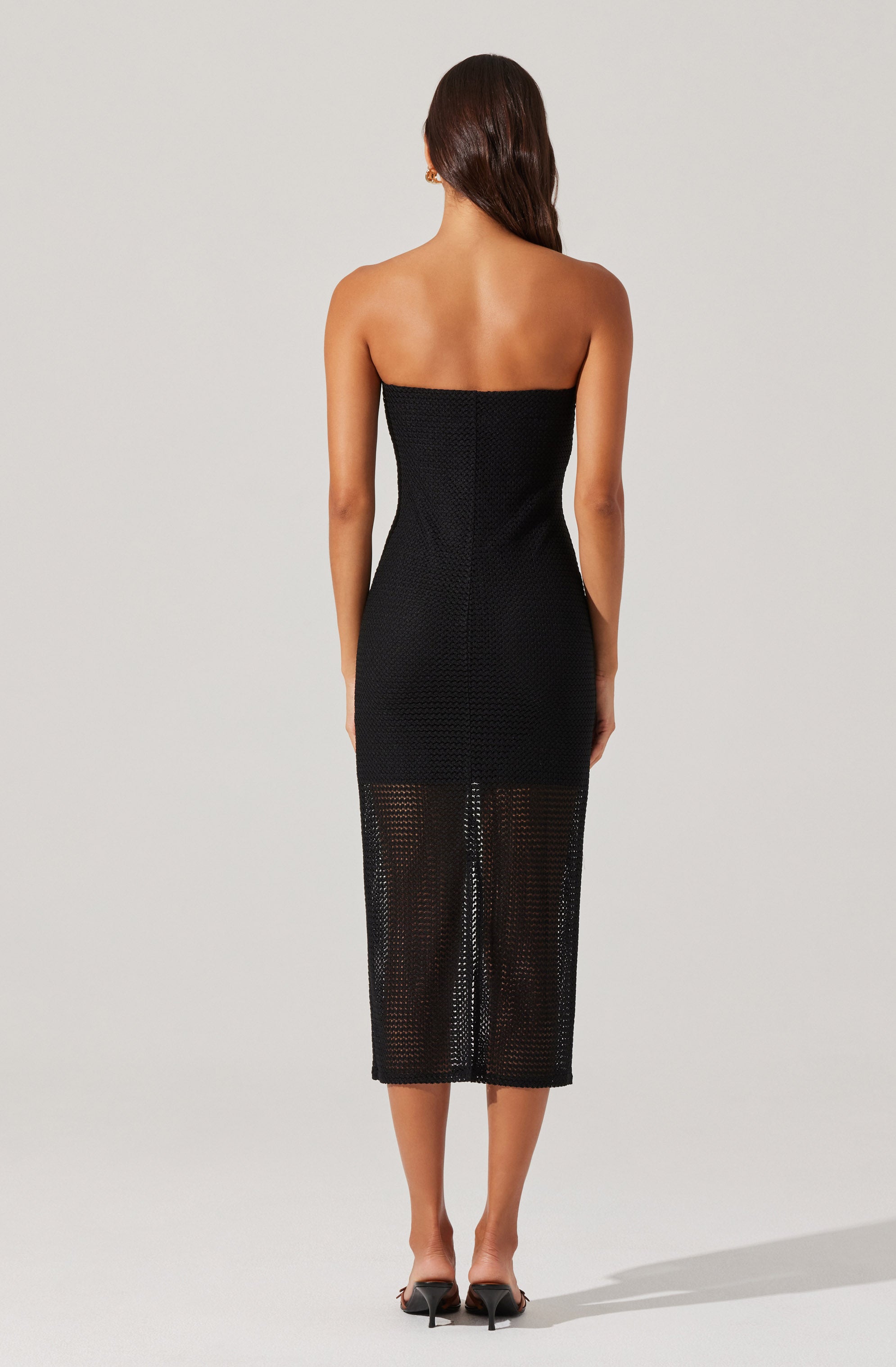 Kasandra Strapless Open Knit Dress、mySite、solidvoid