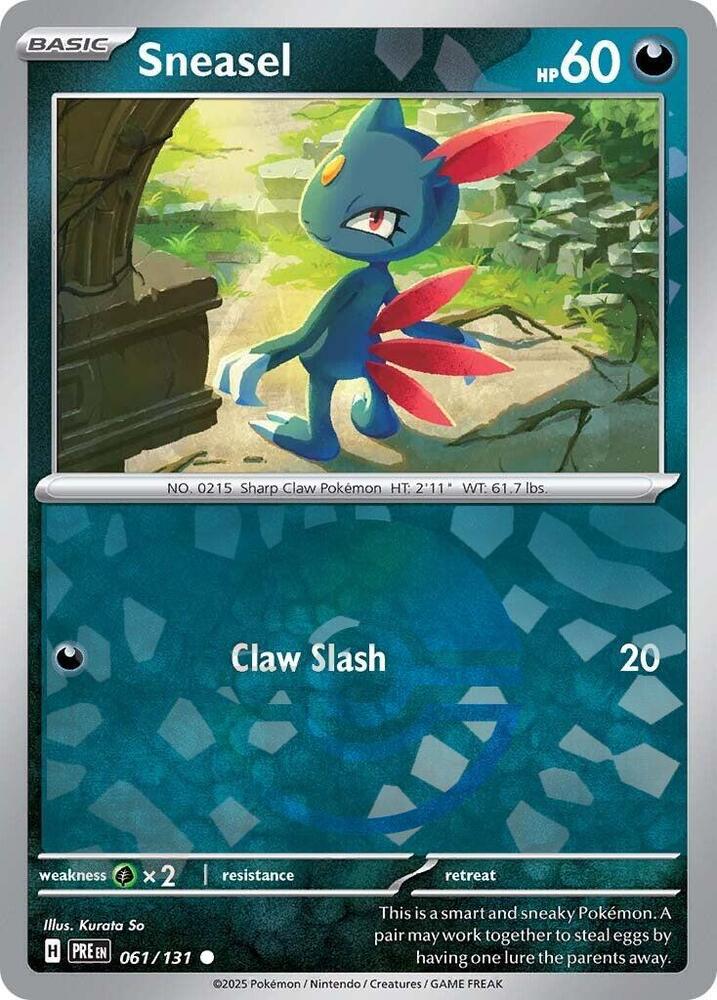 Sneasel (061/131) (Poke Ball Pattern) Scarlet & Violet: Prismatic Evolutions、mySite、waistdrama