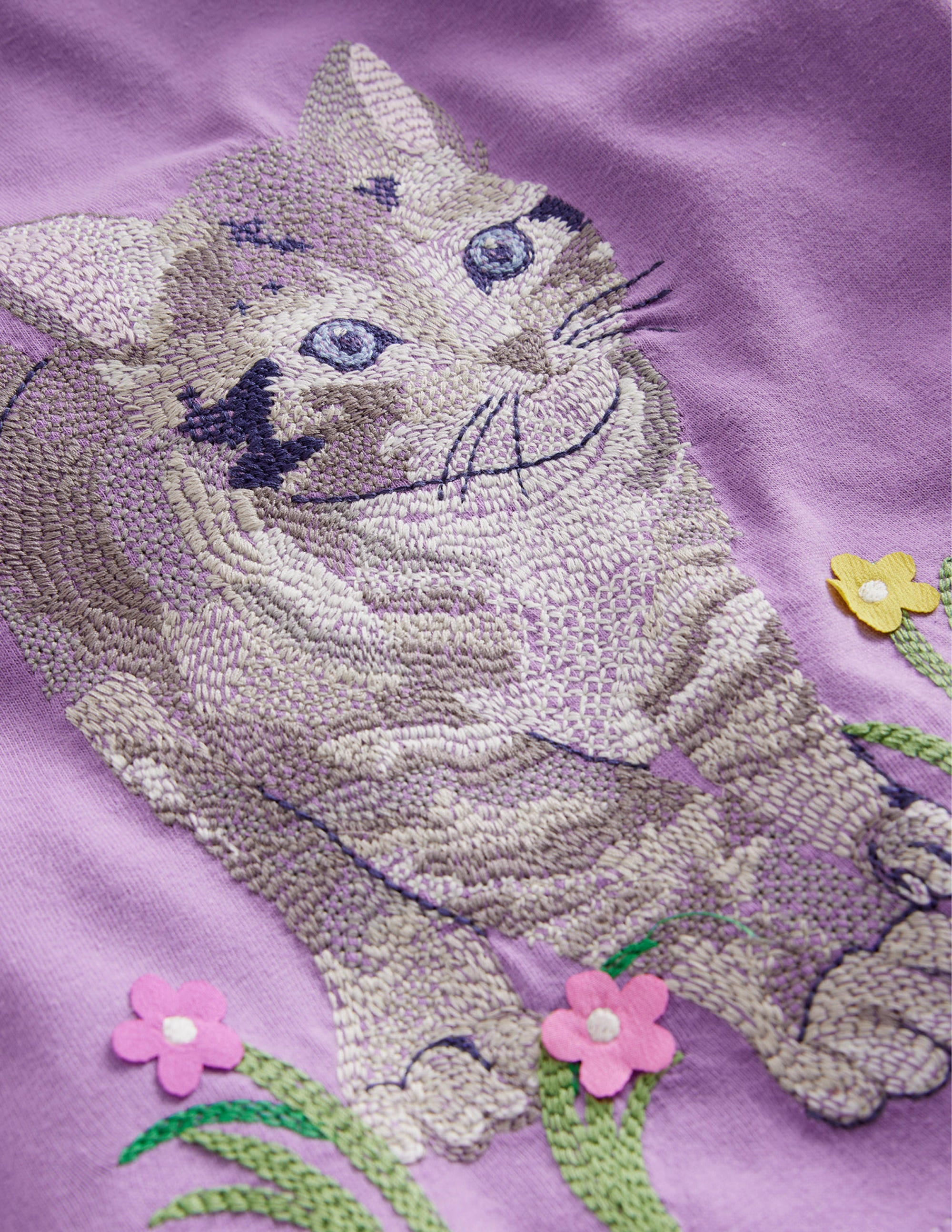  Superstitch T-Shirt-Aster Purple Cat、mySite、ashleygrahame