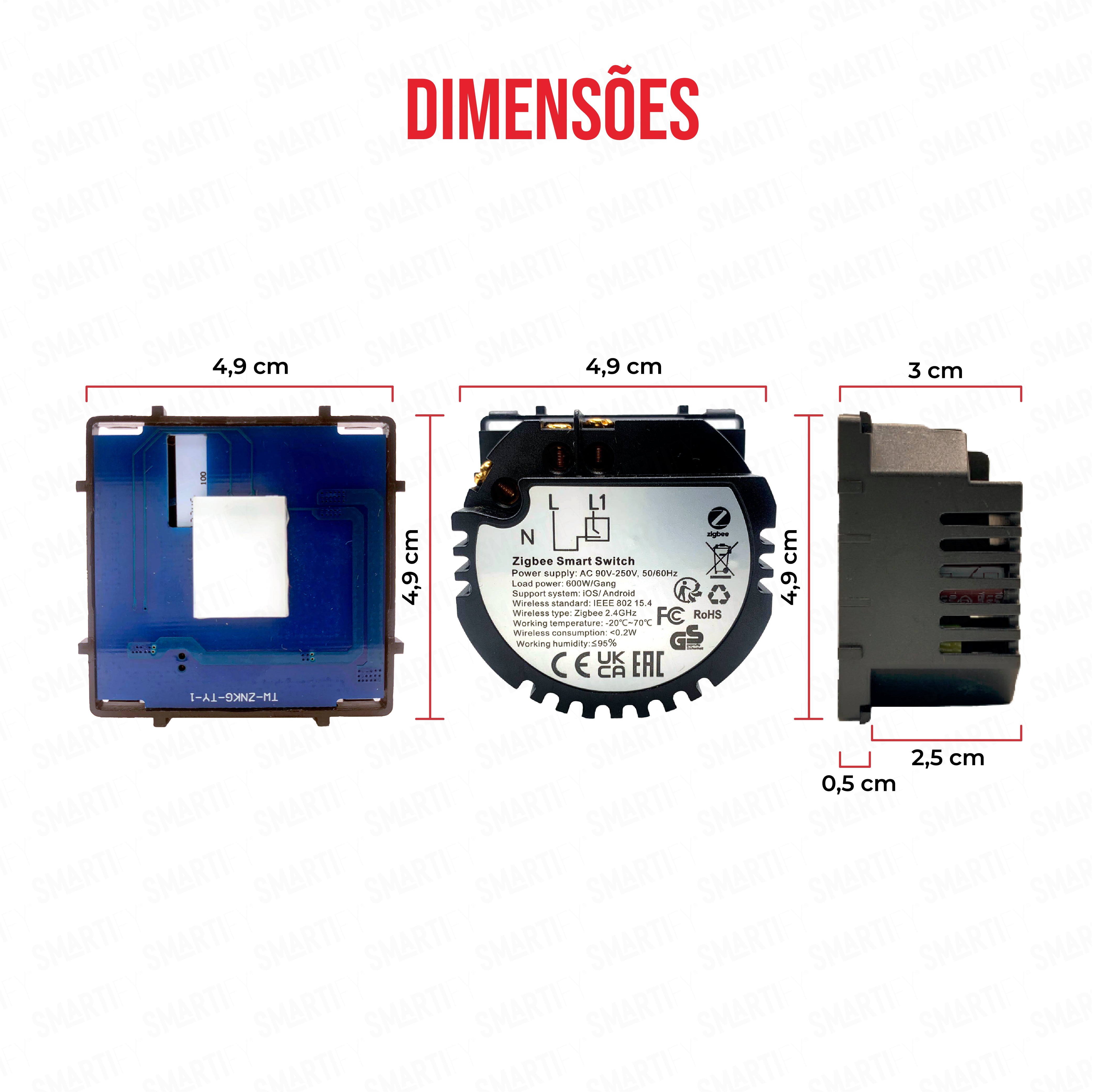 Smartify vPRO Módulo de 1 Canal Inteligente Zigbee (com neutro) - SYPM01ZBN、mySite、fannypackpong