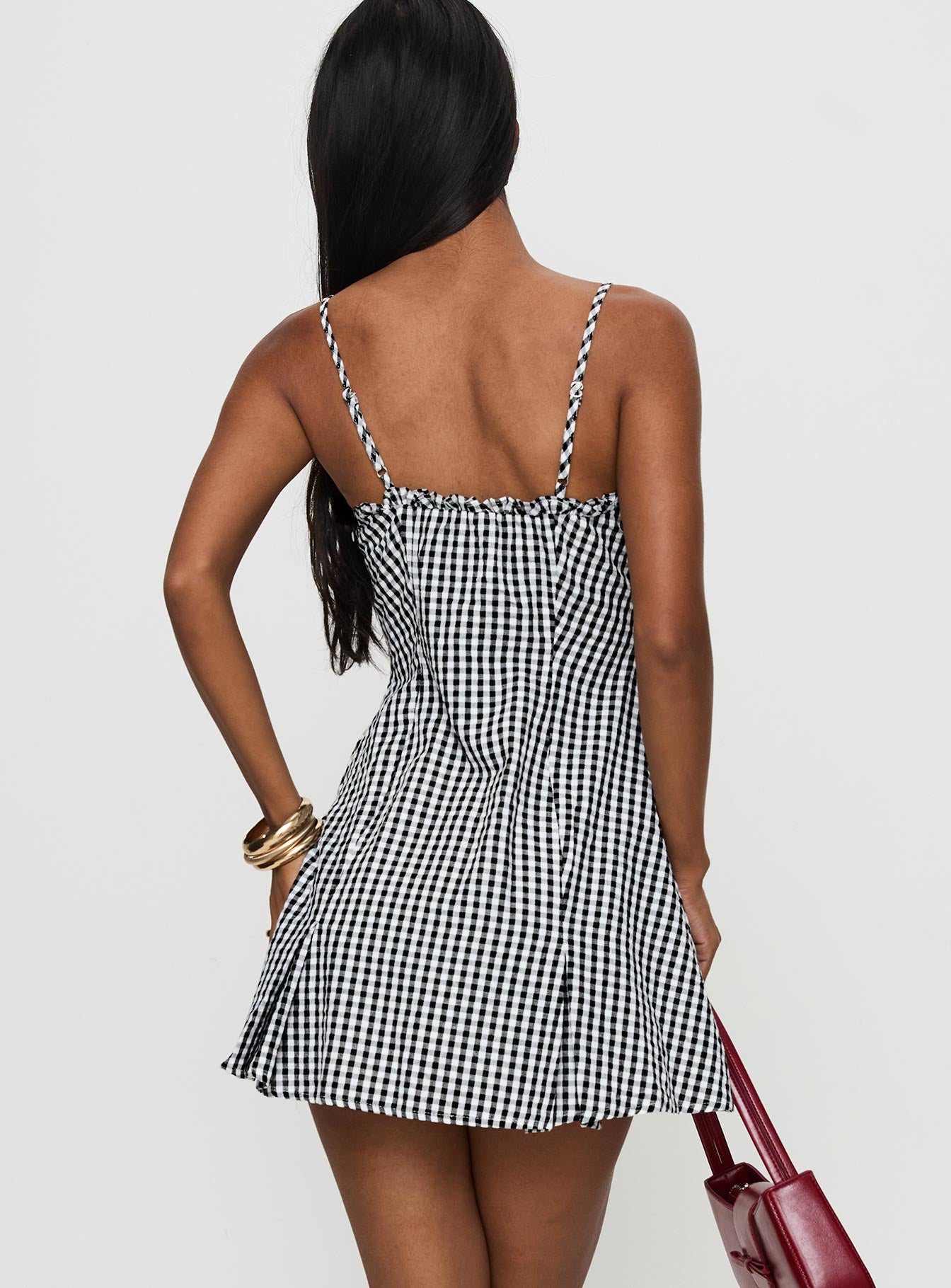 Bessette Mini Dress Black Gingham、mySite、solidvoid