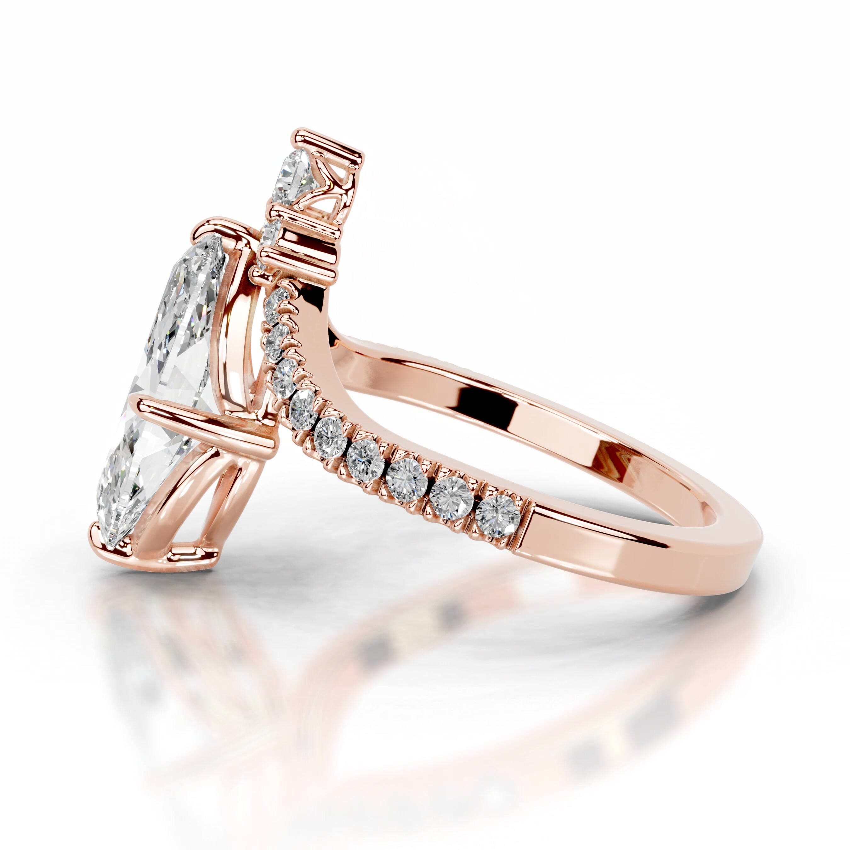Tia Diamond Engagement Ring - 14K Rose Gold、mySite、hinf8tx79