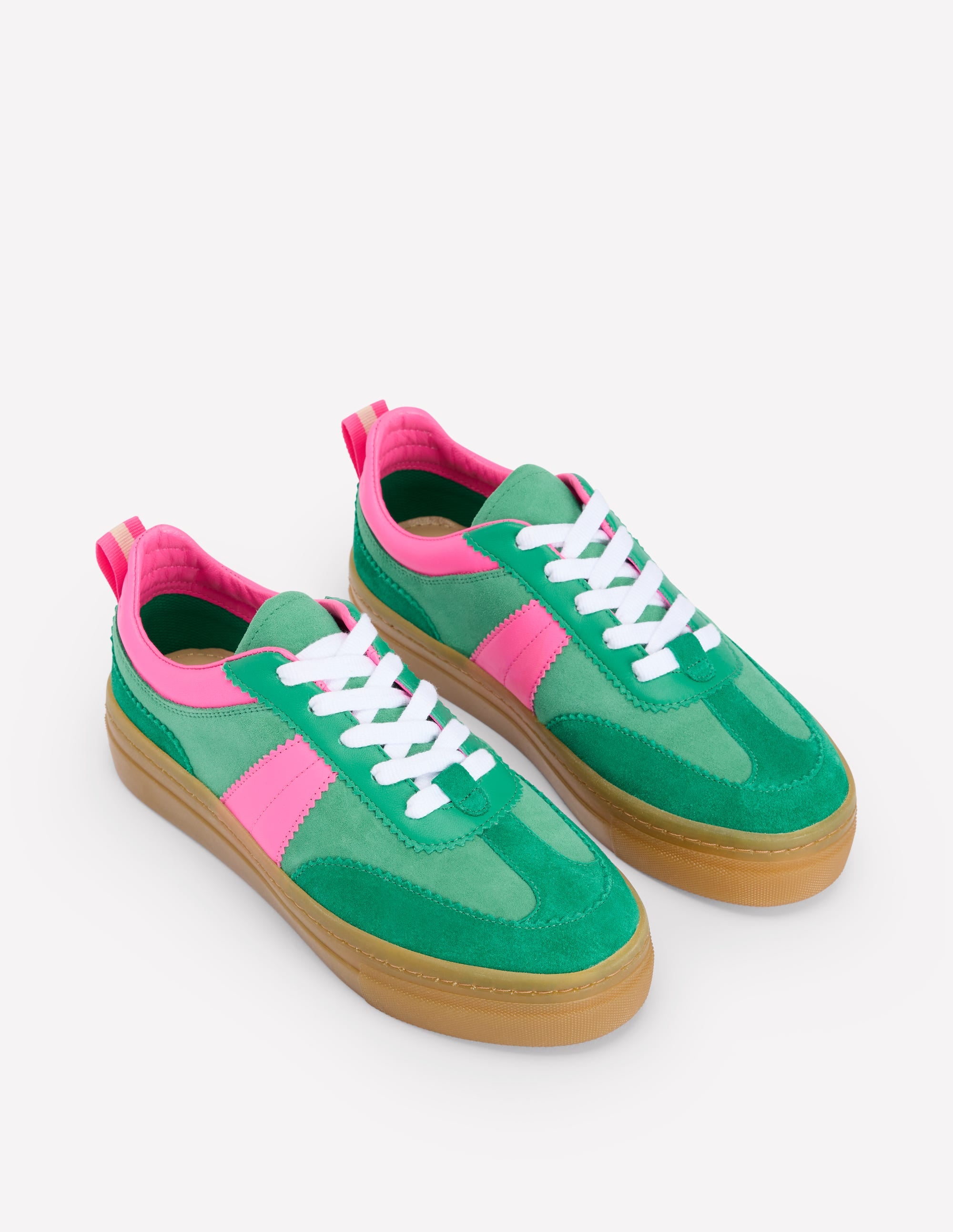  Erin Flatform Tennis Trainer-Rich Emerald/Festival Pink、mySite、ashleygrahame