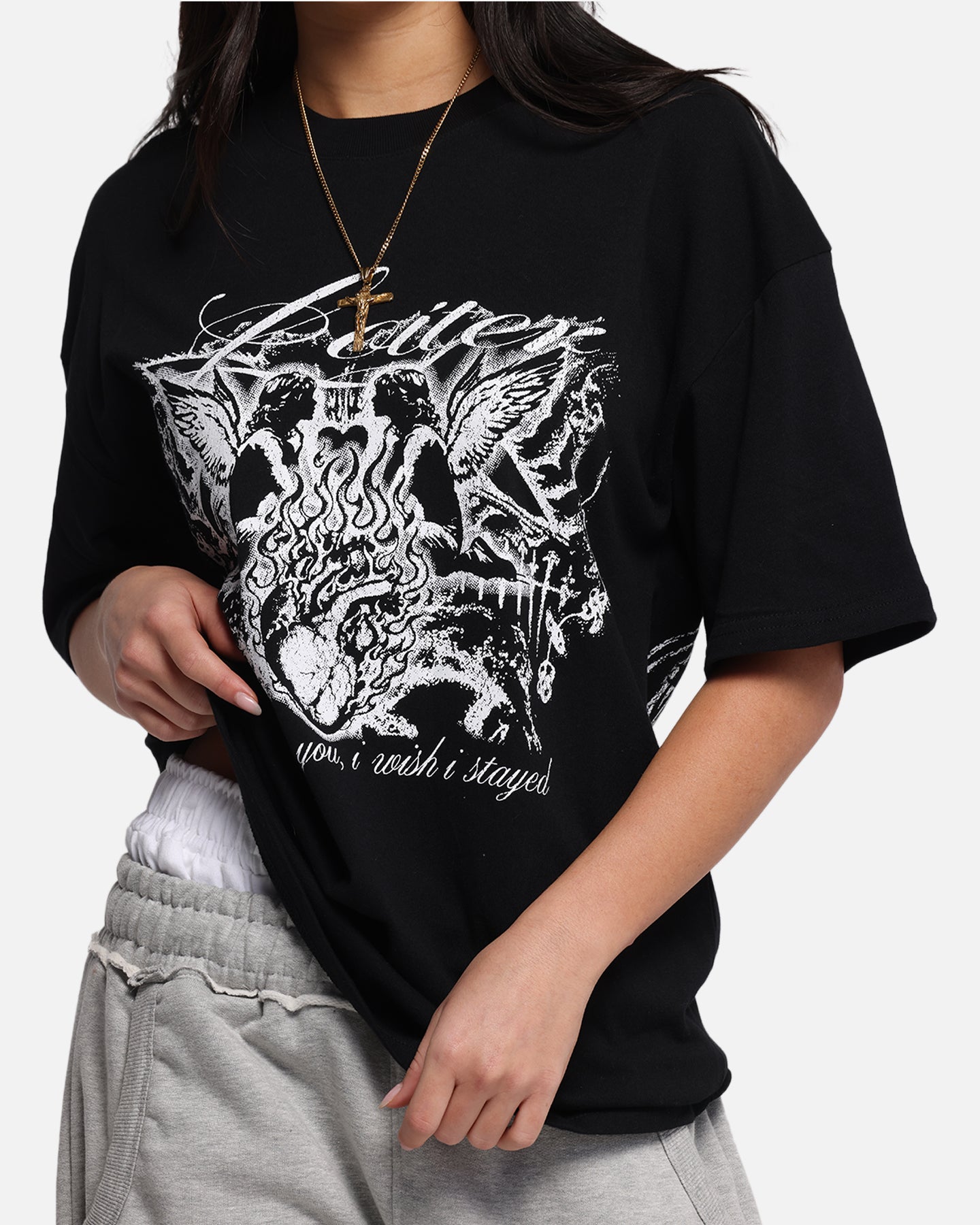 Loiter Earth Angel T-Shirt Black、mySite、zt4zffjzw