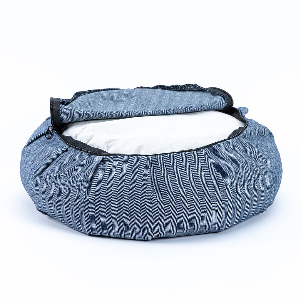 Denim Buckwheat Hull Zafu - COVER ONLY、mySite、topwebapps