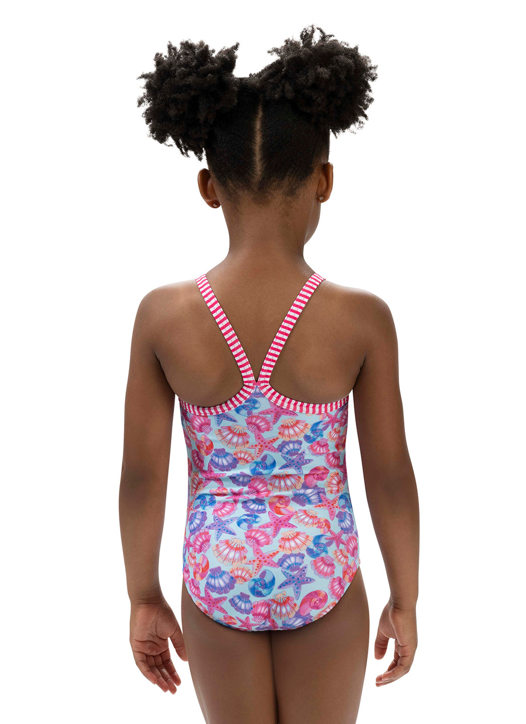 Dolfin Girls' By the Sea Print One Piece Swimsuit (Toddler, Little Kid)、mySite、noshort