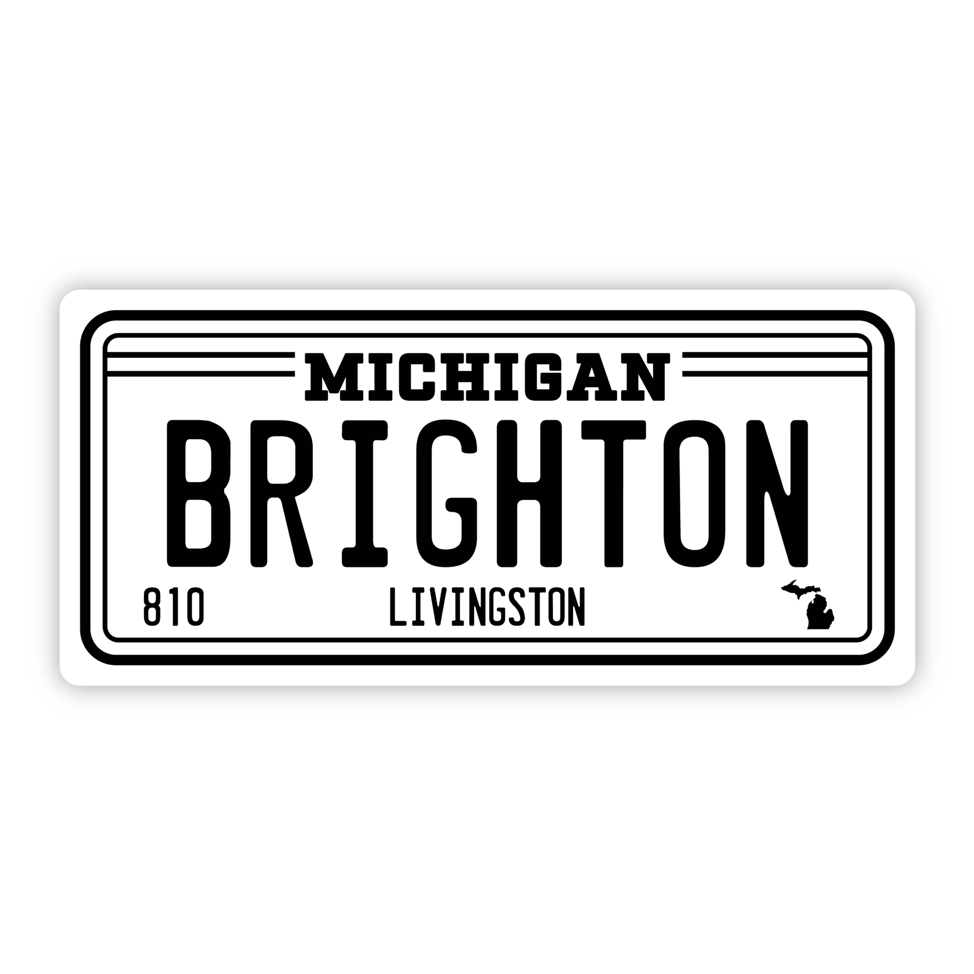  Brighton Michigan 810 Bumper Sticker (5 inch)、mySite、elrpsem3k