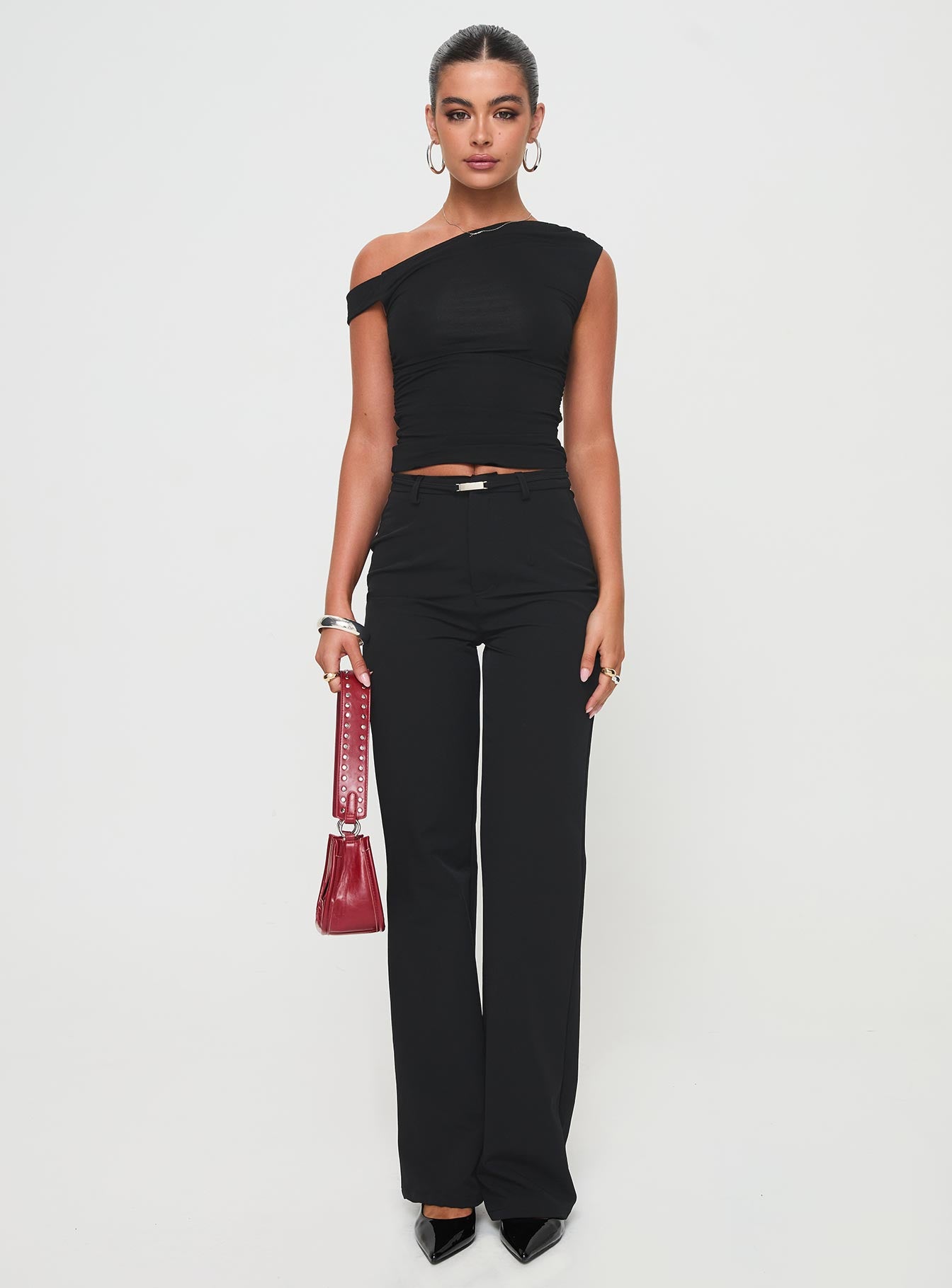 Flounce Pants Black、mySite、solidvoid