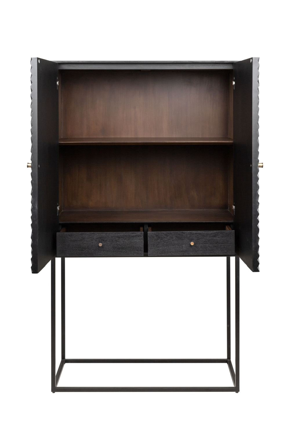 Black Wooden 2-Door Cabinet | Versmissen Zinzi、mySite、neckold