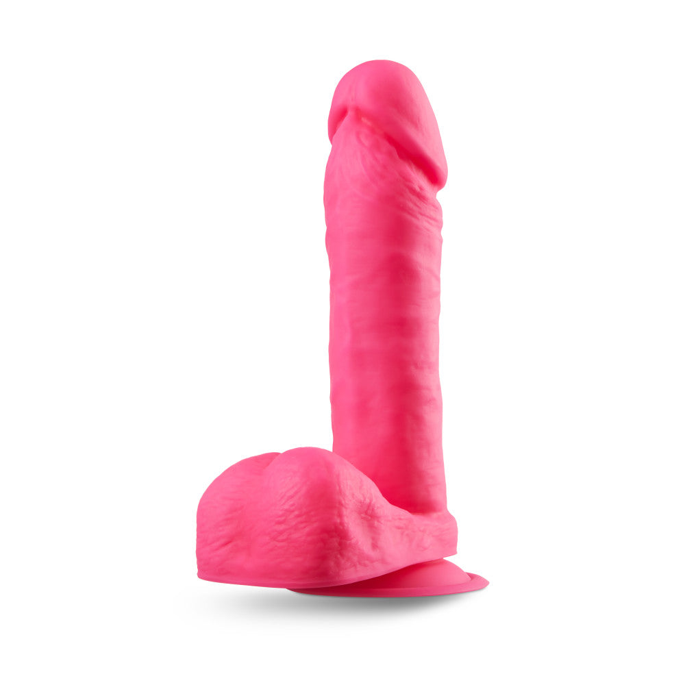 Neo Elite By Blush® | Neon Pink: 8-Inch Long Dildo - Made with Purio™ Silicone & SensaFeel® Dual Density Realistic Technology、mySite、bottomscart