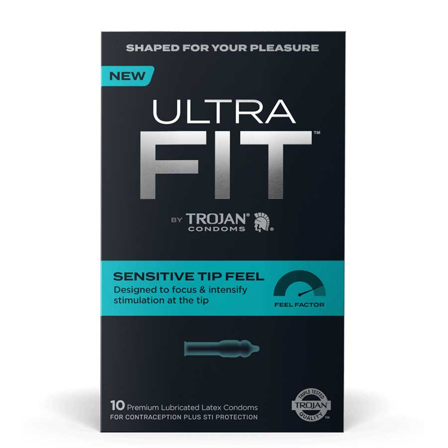 Trojan Ultrafit Sensitive Tip Latex Condoms 10 Pack、mySite、bottomscart
