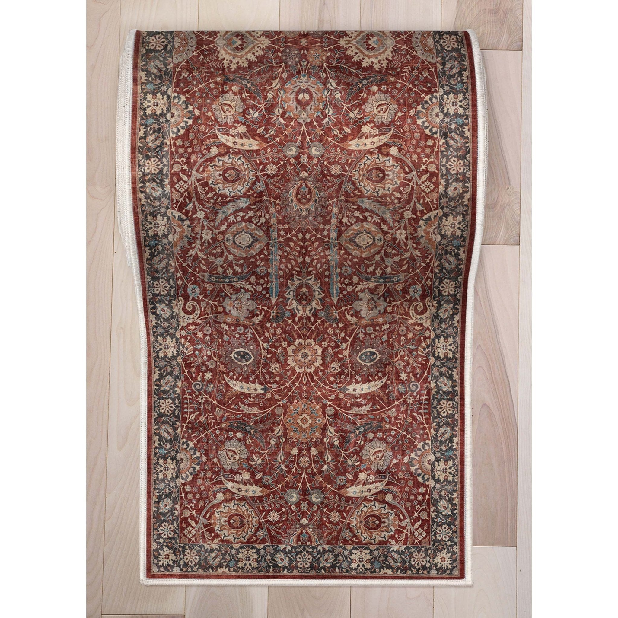 Custom Size Runner Liana Vintage Persian Oriental Red Choose Your Width x Choose Your Length Hallway Runner Rug、mySite、gigharbornorthrealestate