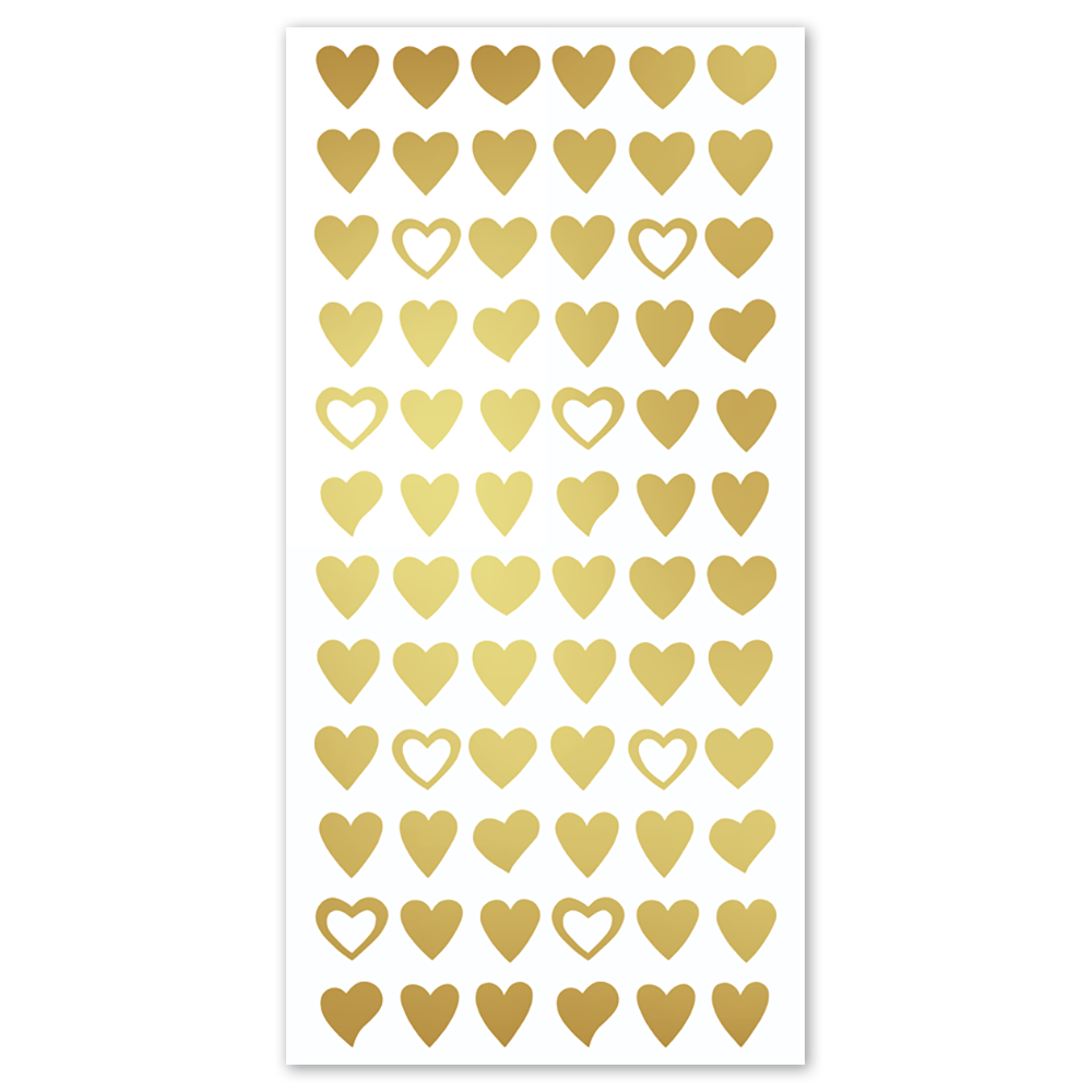  Gold Hearts Stickers - Packaged、mySite、ghnorth