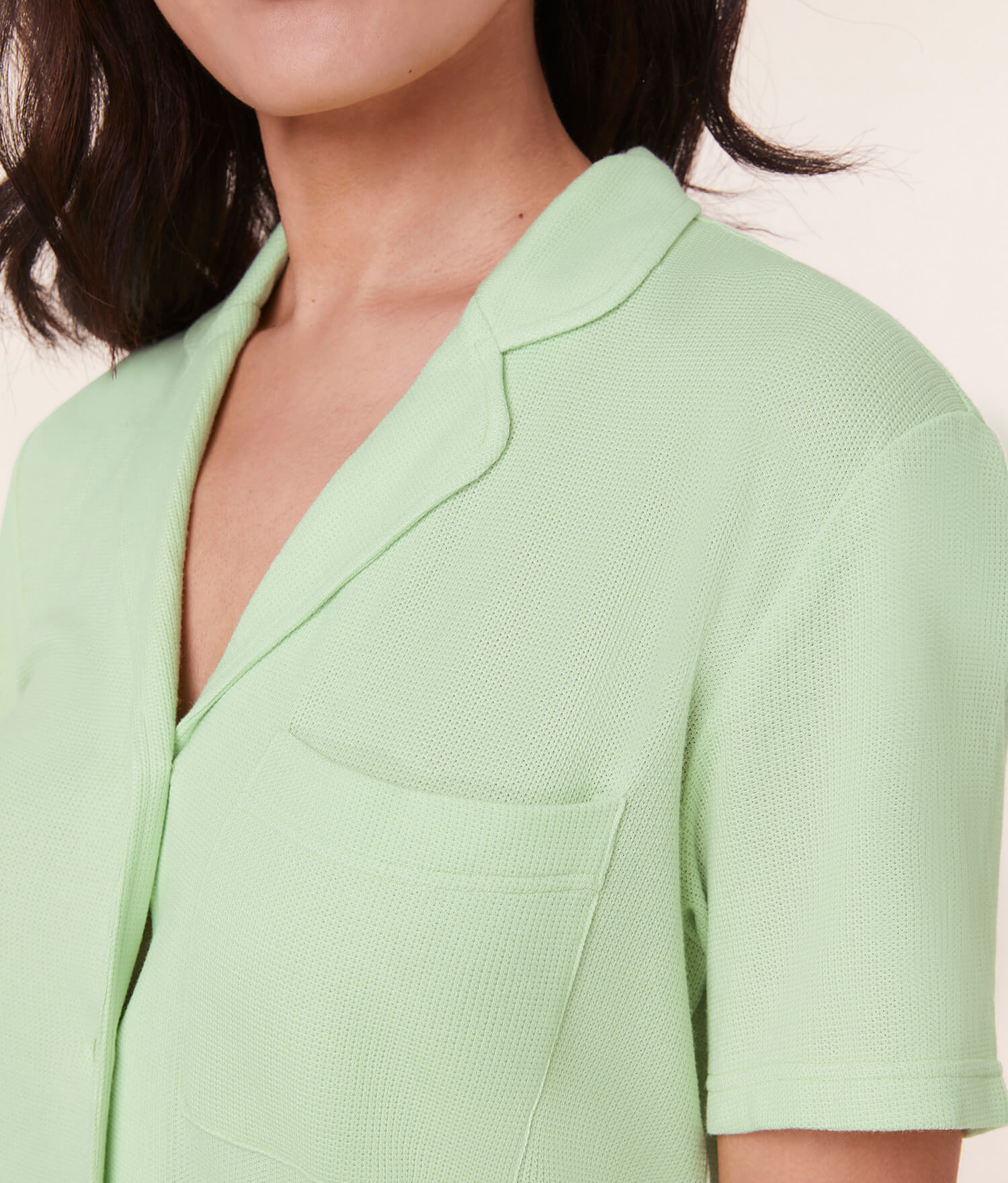  The Short Sleeve Button Up - Waffle - Tea、mySite、ashleygrahame