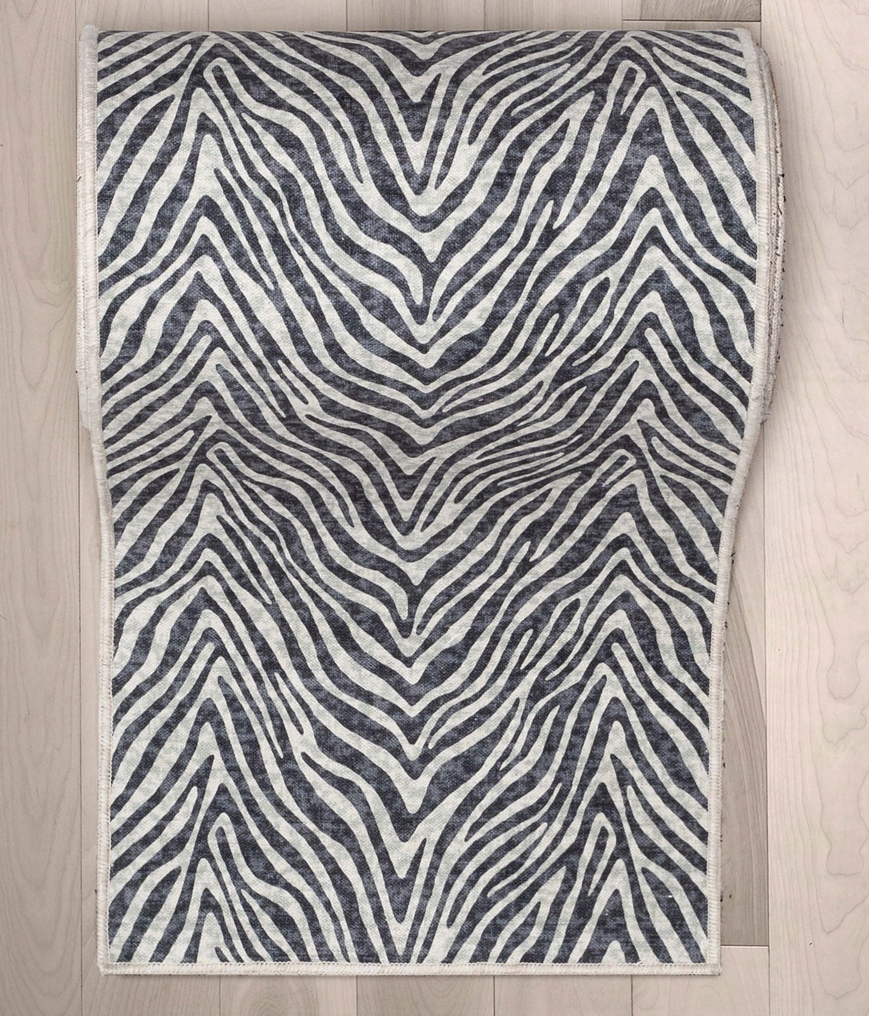 Custom Size Runner Modern Zebra Print Grey Choose Your Width x Choose Your Length Hallway Runner Rug、mySite、gigharbornorthrealestate