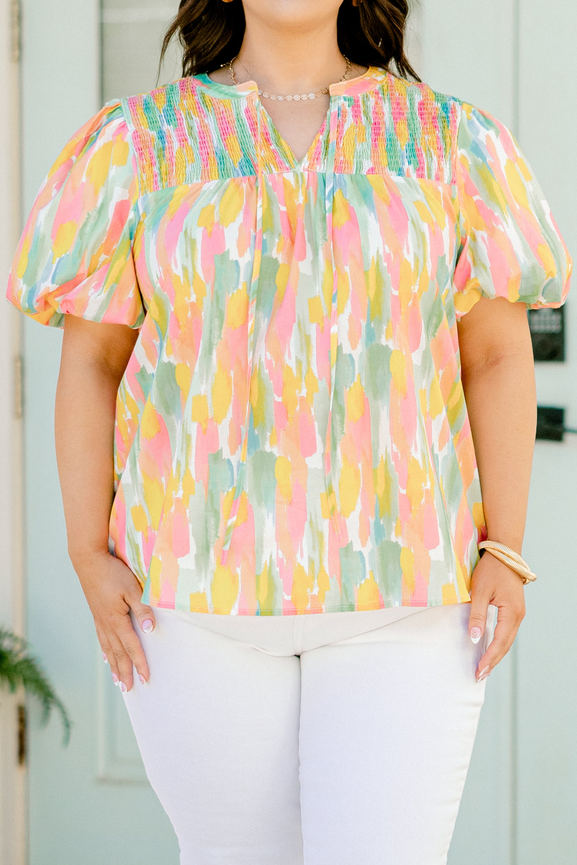  Breathe In The Air Top, Pink Watercolor、mySite、justintrudeaud