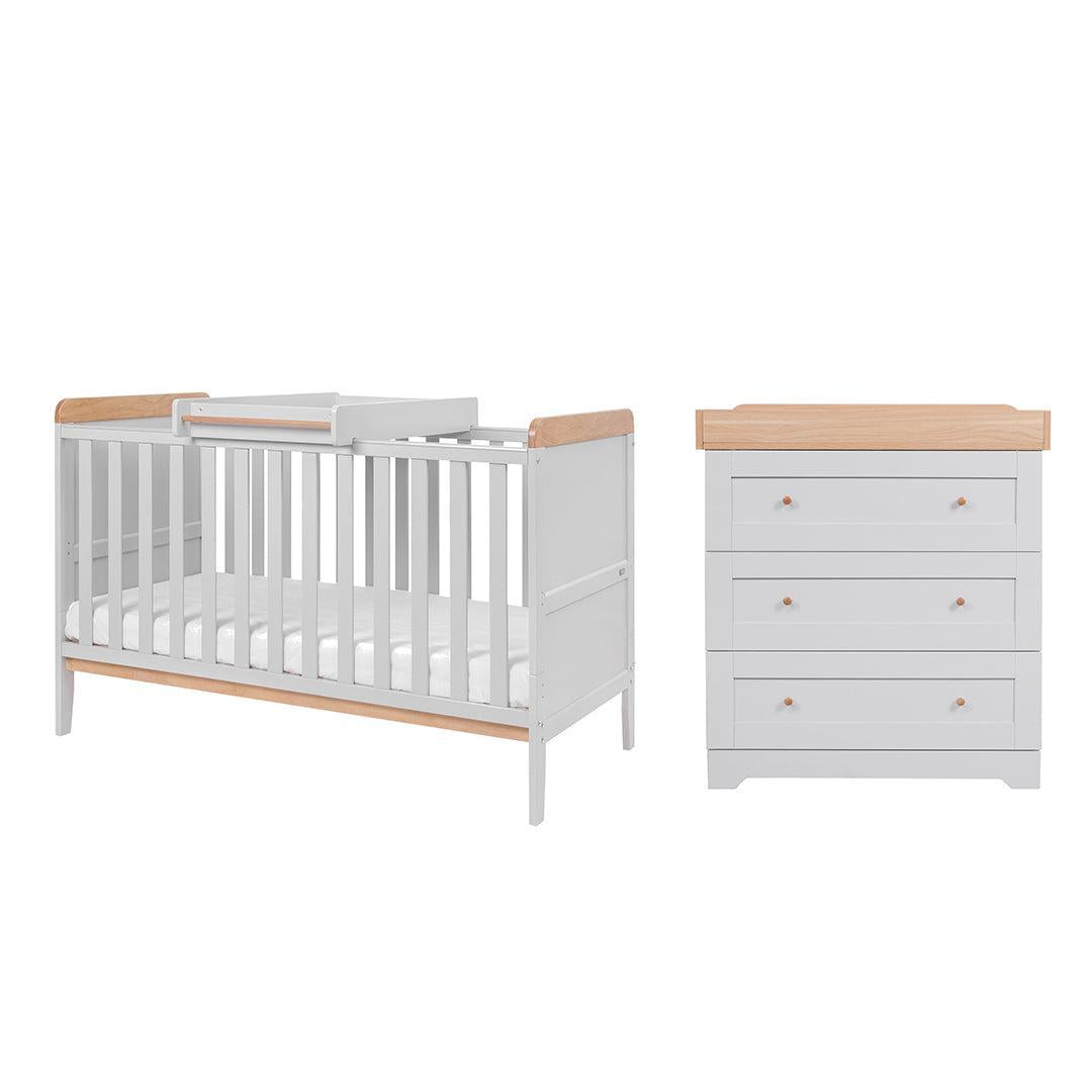  Tutti Bambini Rio 2pc Room Set - Dove Grey/Honey Oak、mySite、merchandisen