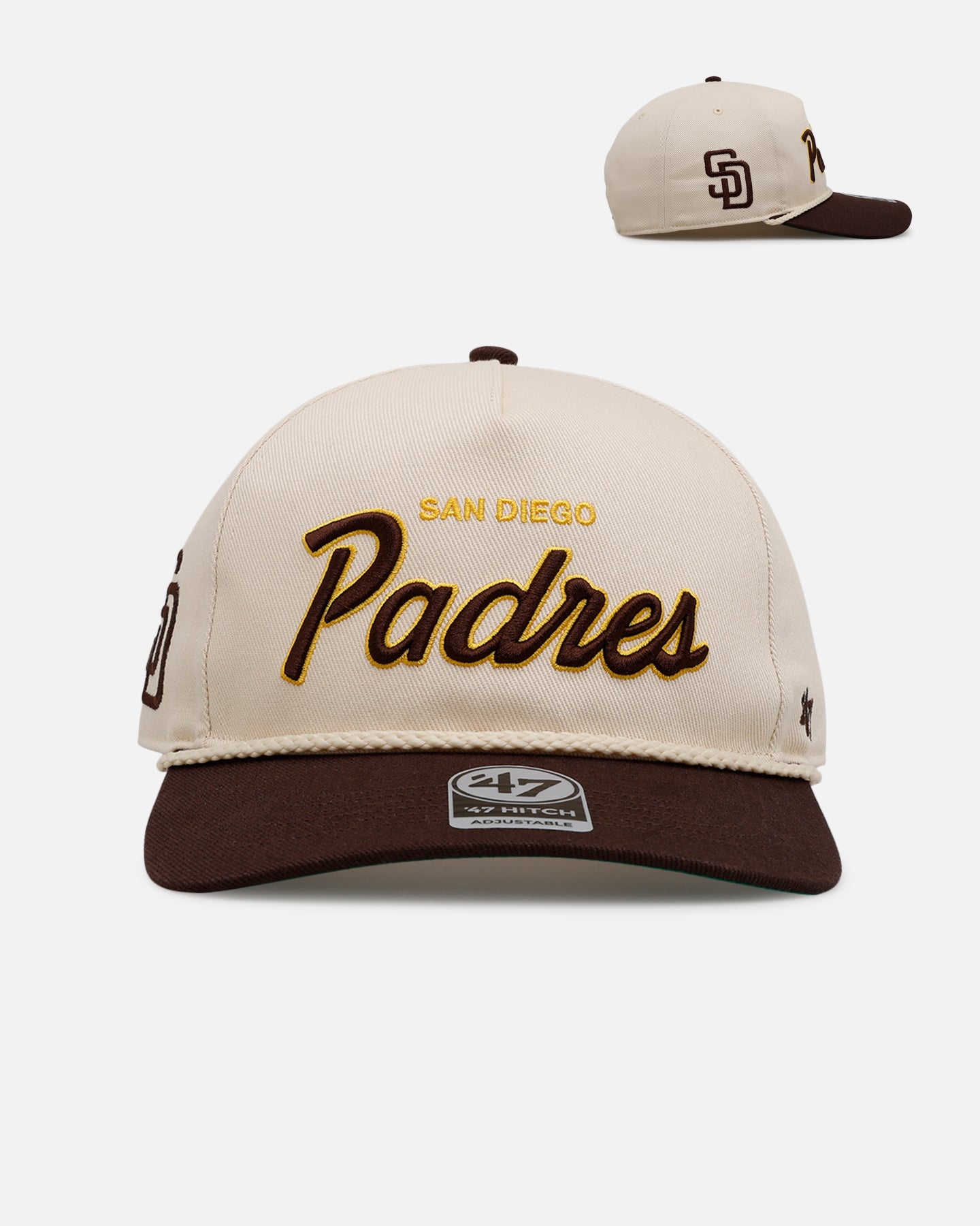 47 Brand San Diego Padres 'MLB Opening Day' Script Hitch Snapback Natural、mySite、zt4zffjzw