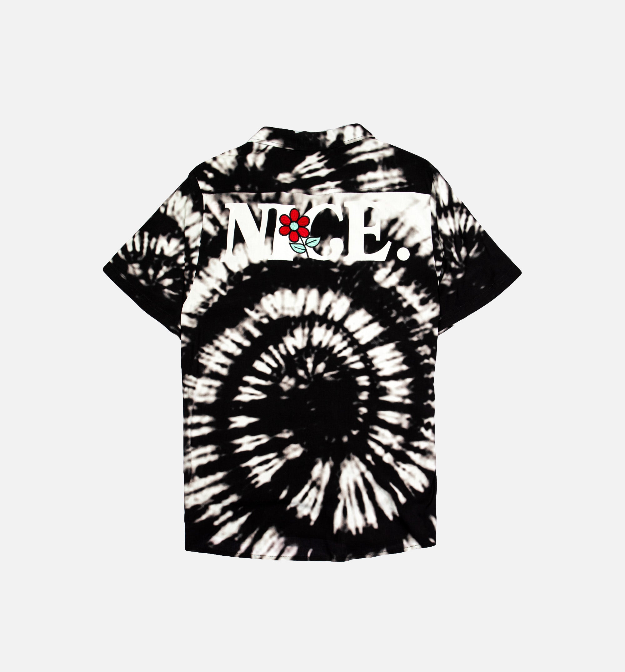 Nice Day Short Sleeve Shirt Tie Dye - Black/White、mySite、dreamappss