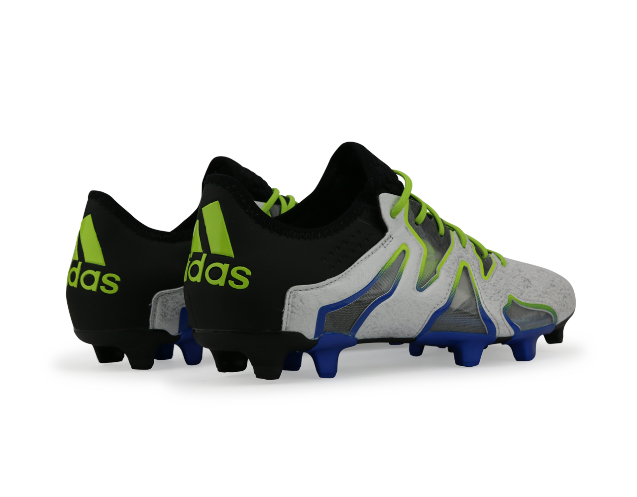 adidas Men's X 15 + SL FG/AG White/Core Black/Solar Slime、mySite、noshort