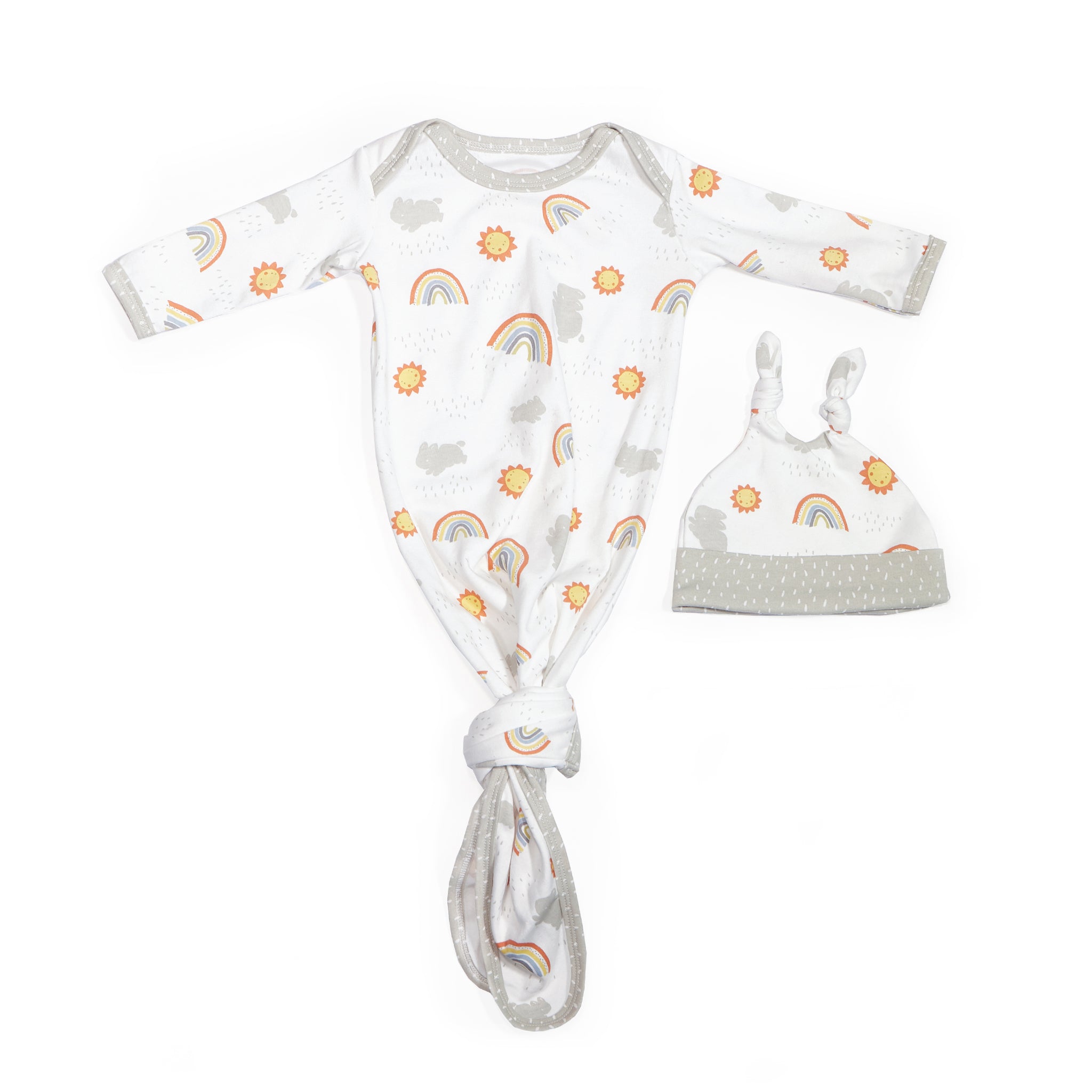 RETIRED - Newborn Little Sunshine Knotty Gown and Hat Set、mySite、g9winljtr