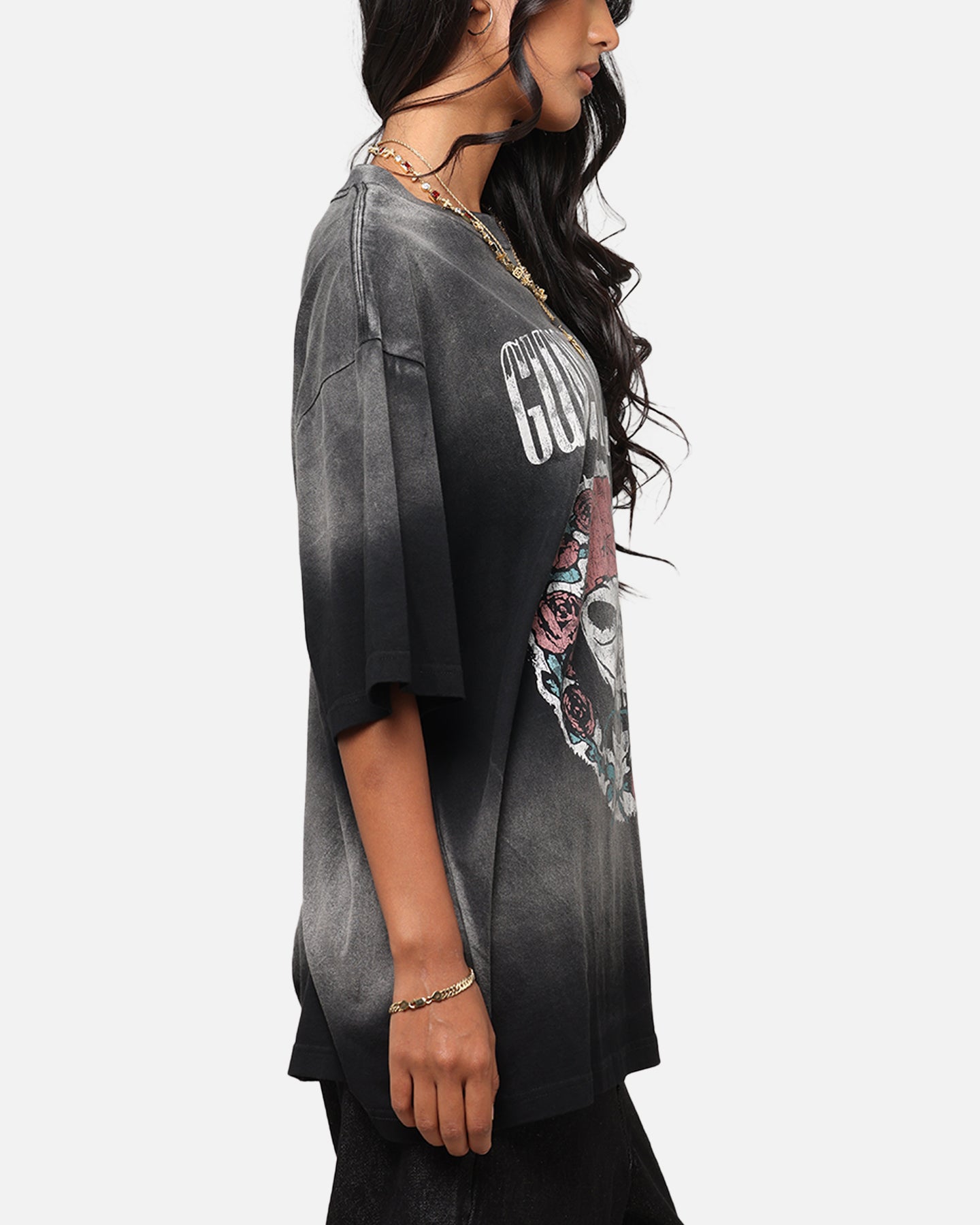 Guns N Roses LA Roses Vintage T-Shirt Washed Black、mySite、zt4zffjzw