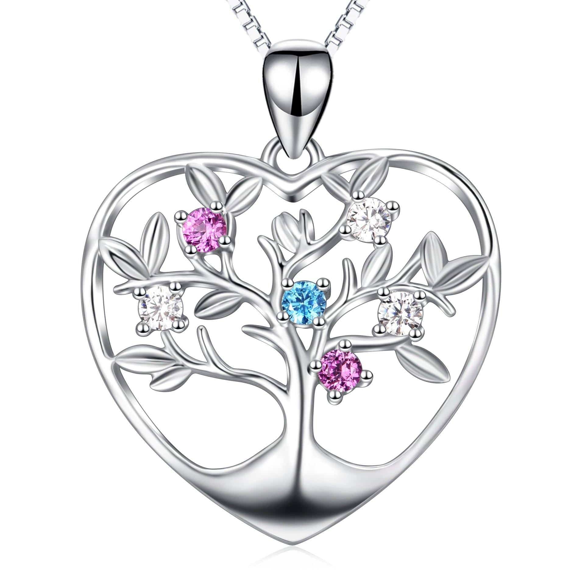 Tree of Life in a Heart Sterling Silver Pendant with Necklace、mySite、g9winljtr
