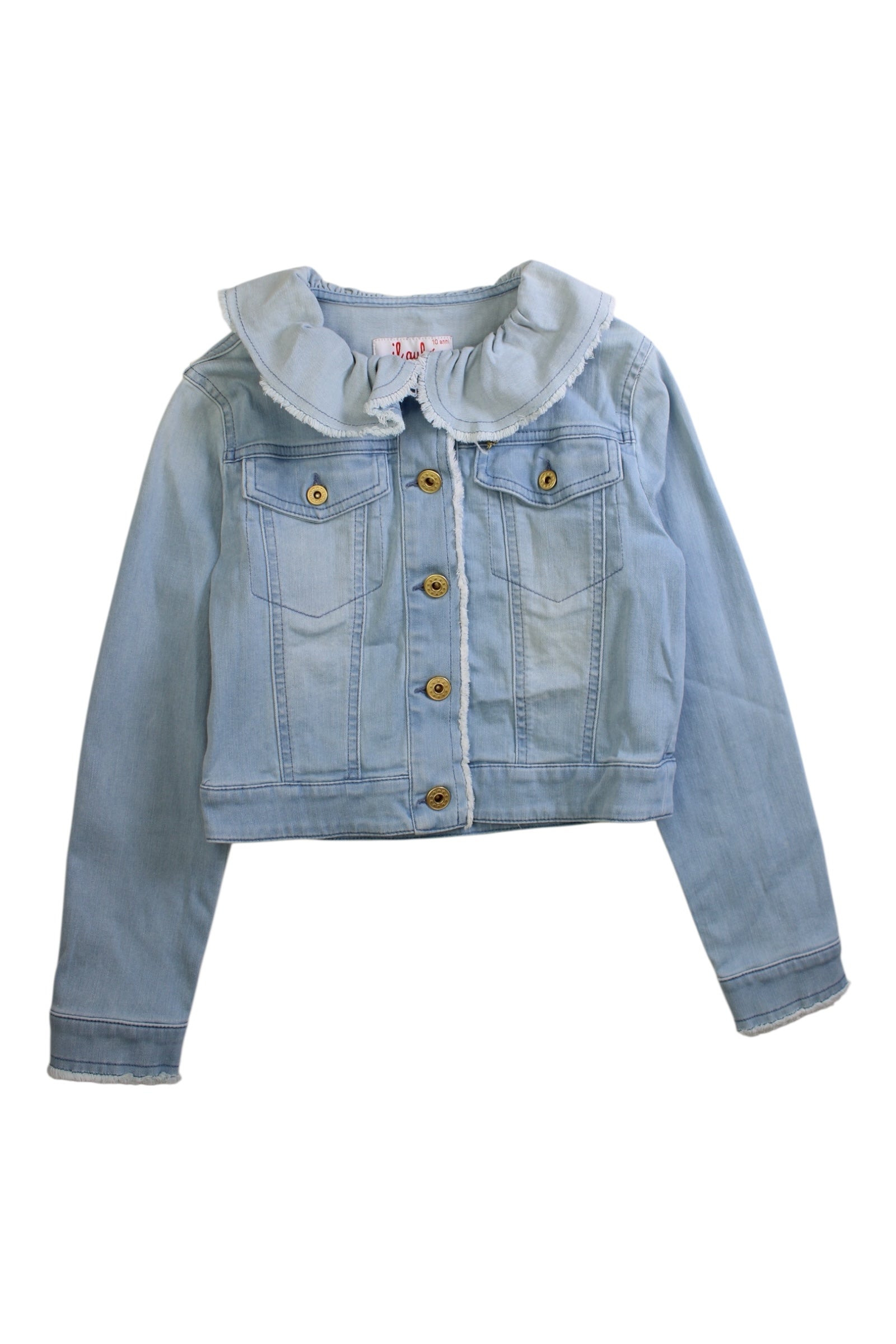 Il Gufo Denim Jacket With Shearling Collar 10Y、mySite、g9winljtr