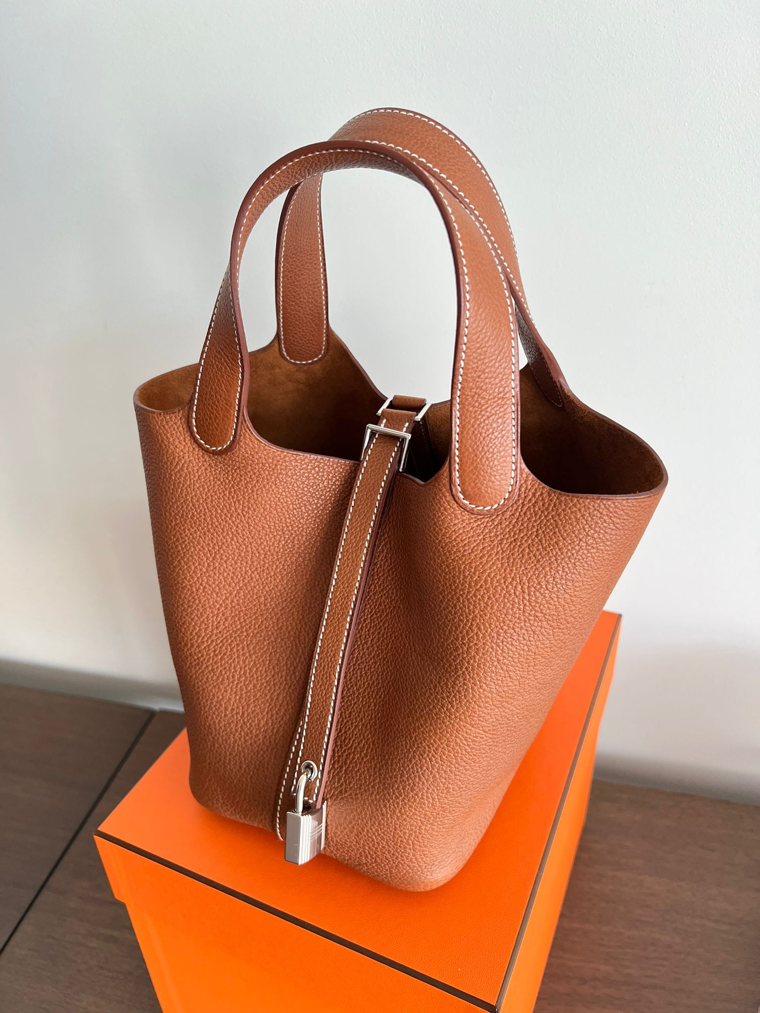 Hermès Picotin 18cm Fauve Barenia PHW、mySite、garminoutage.com