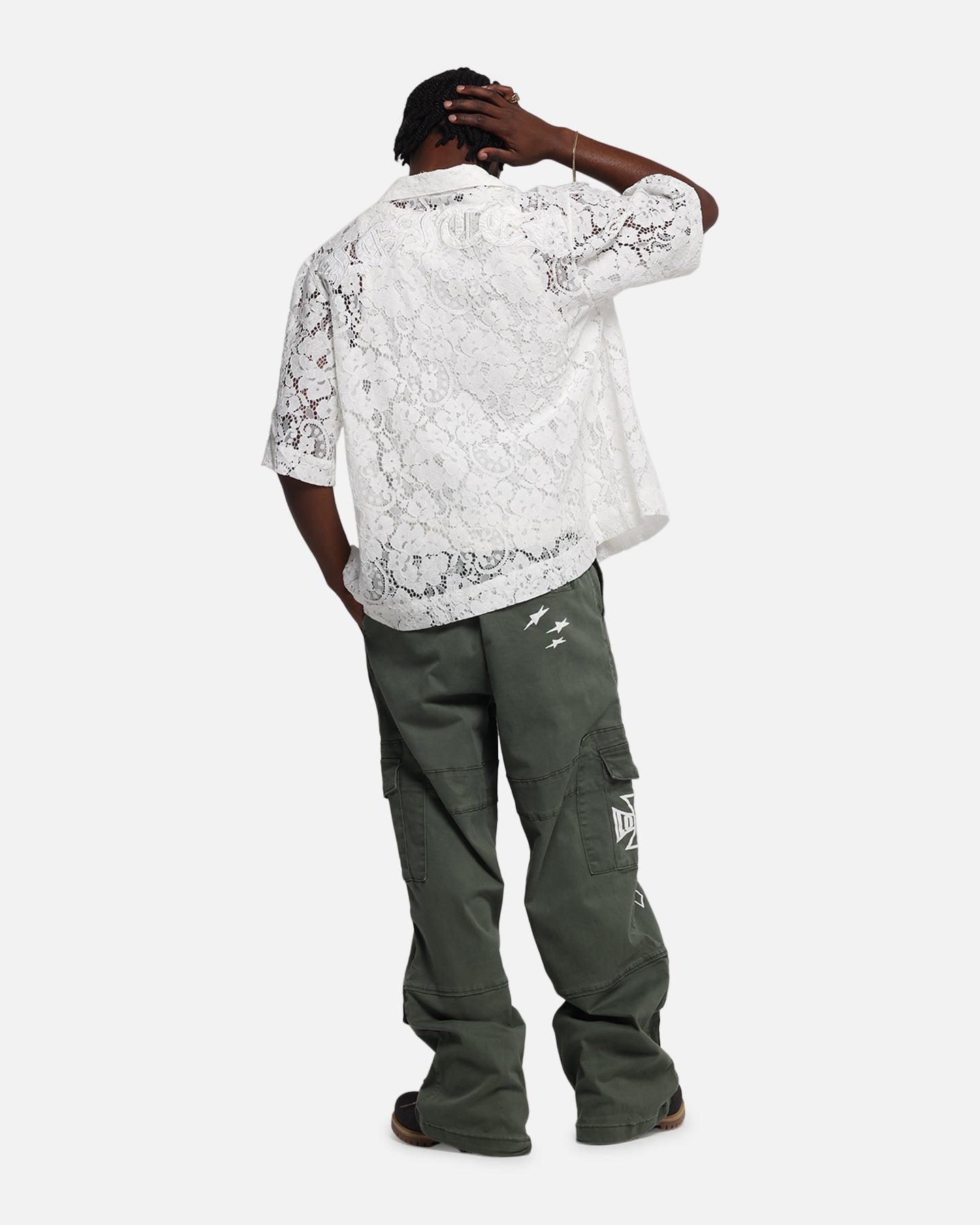 Loiter Lace Button Up Shirt Cream、mySite、zt4zffjzw