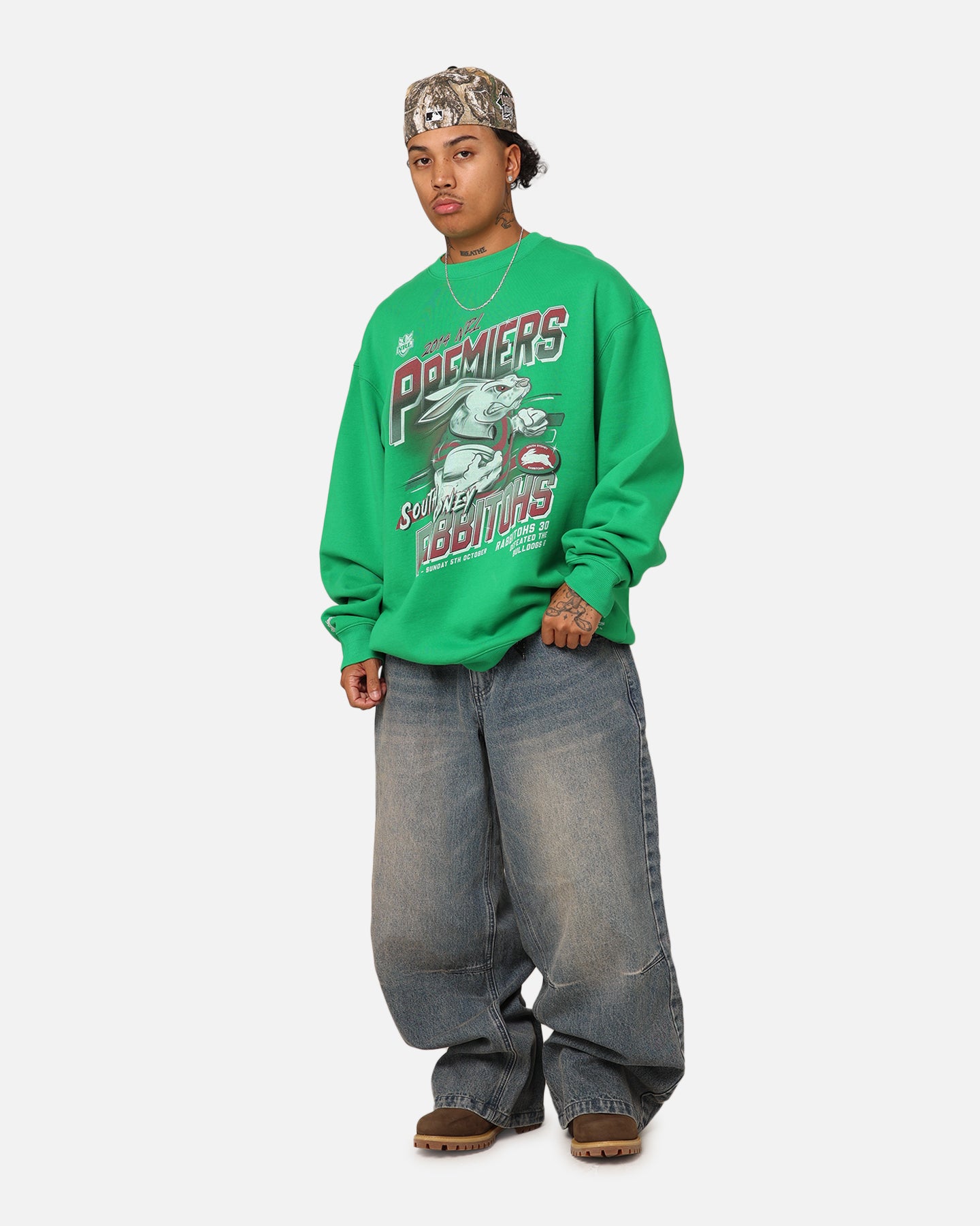 Mitchell & Ness South Sydney Rabbitohs 2014 Grand Final Crewneck Green、mySite、zt4zffjzw