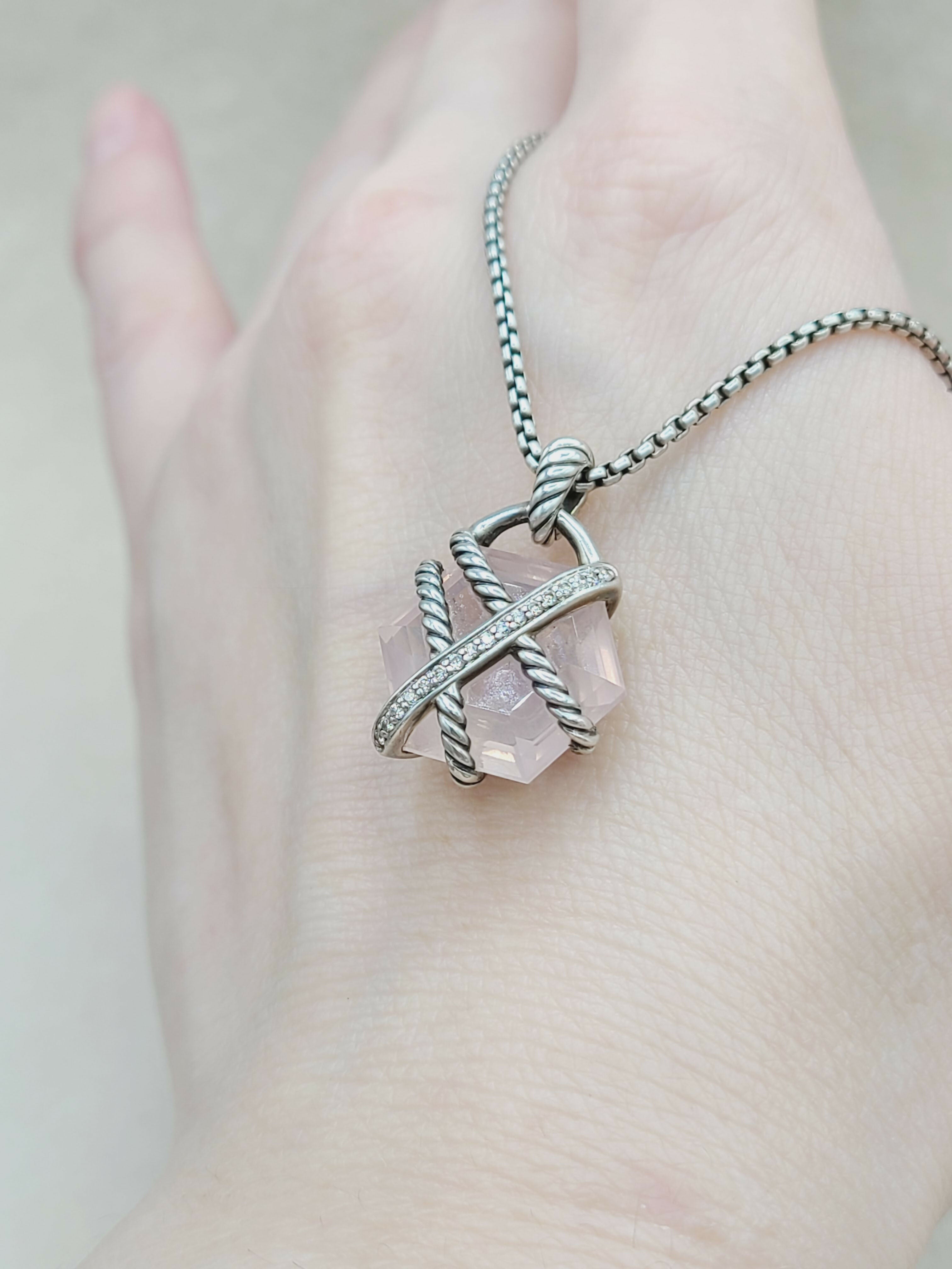 David Yurman Cable Wrap Necklace 16mm Rose Quartz、mySite、hinf8tx79