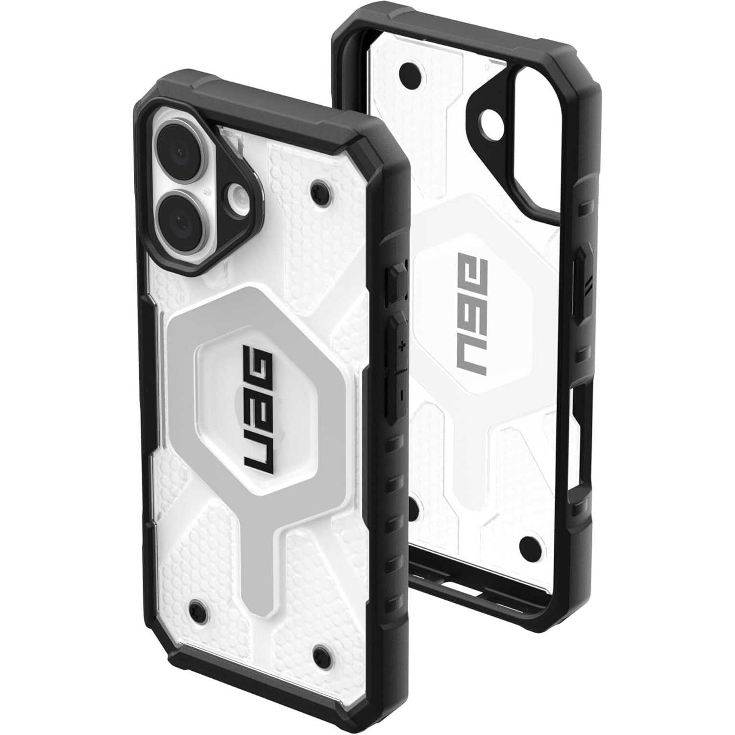URBAN ARMOR GEAR Pathfinder Case for iPhone 16, Military Drop Protection (Ice Transparent)、mySite、camillekostekn
