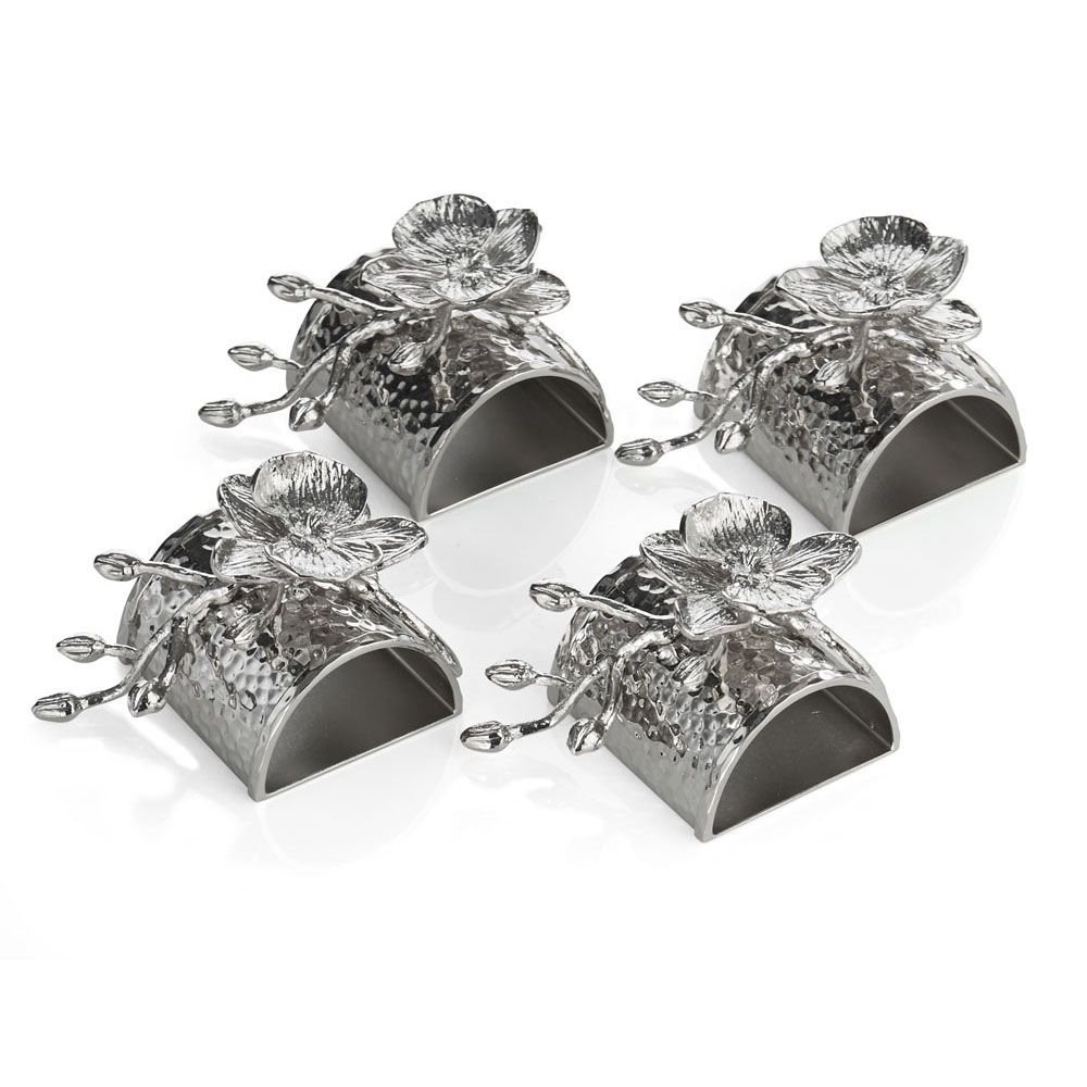  White Orchid Napkin Ring Set by Michael Aram、mySite、elrpsem3k