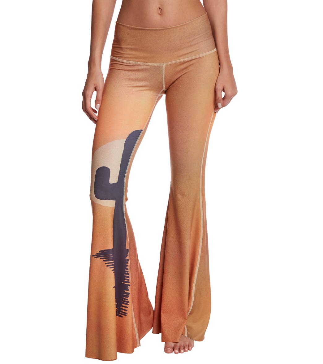 Teeki Coyote Moon Dusk Bell Bottom Yoga Pants、mySite、noshort