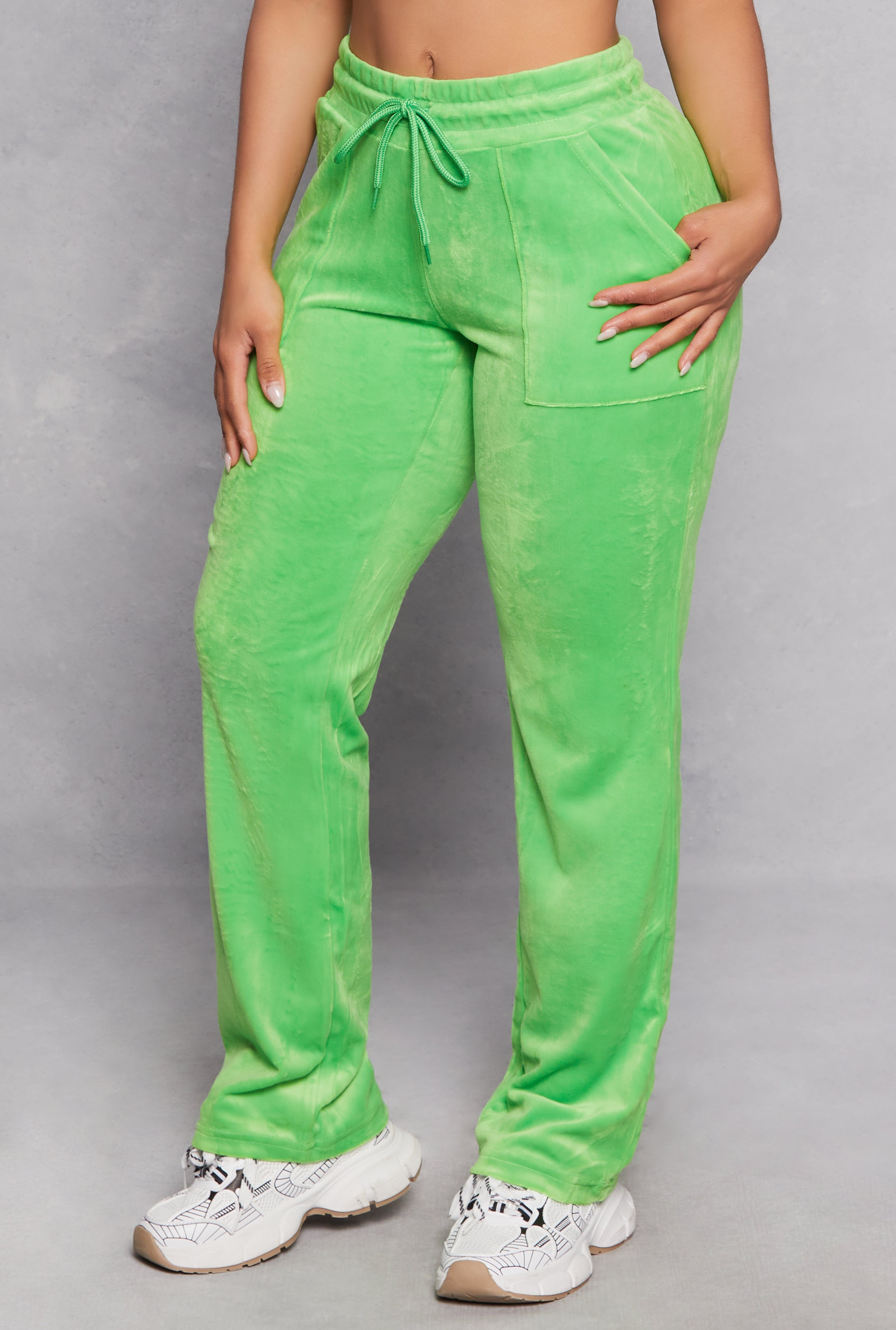 Velour Straight Leg High Waist Sweatpants、mySite、camillekostekn