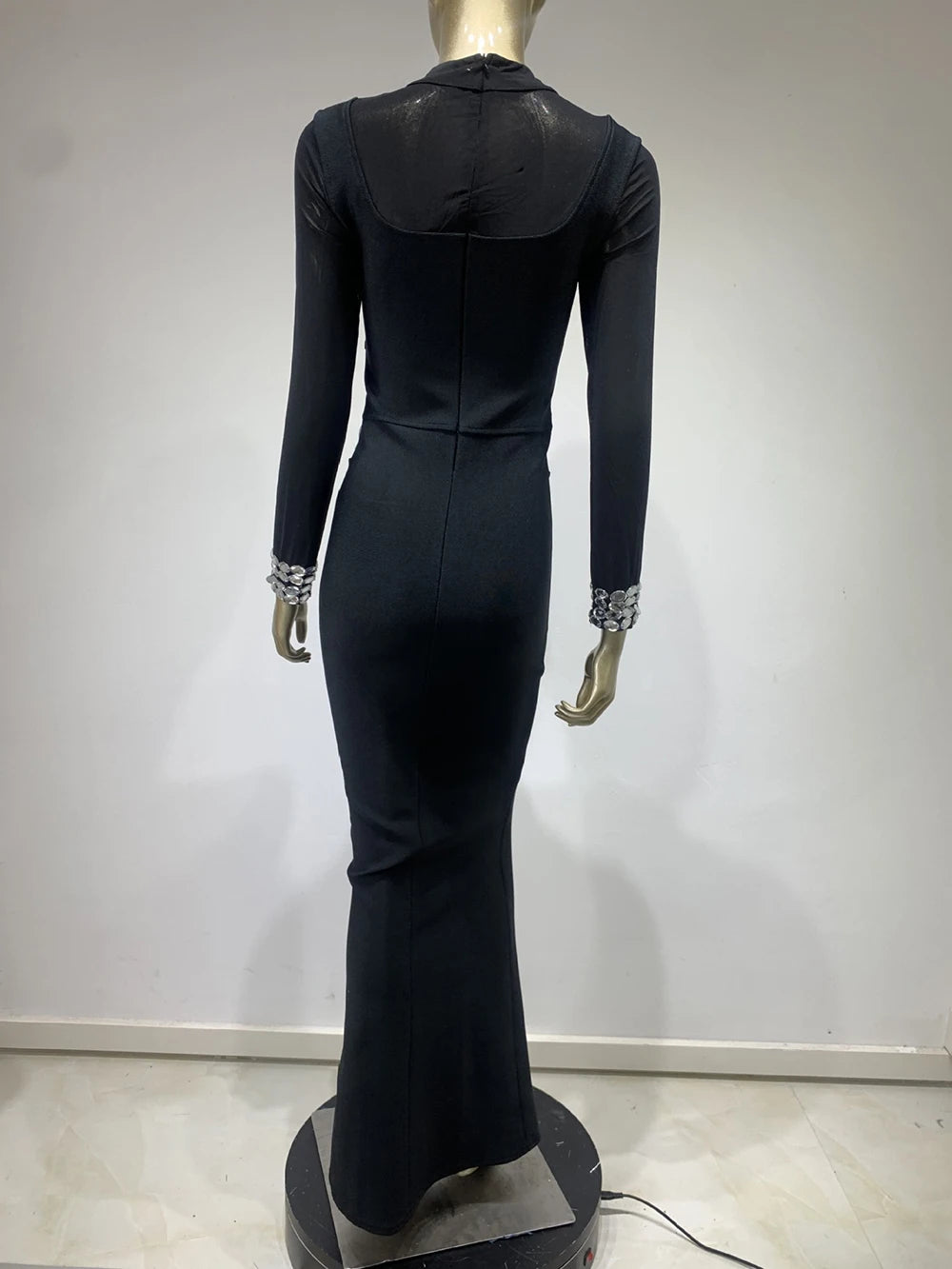 Renee Maxi Crystal Black Dress、mySite、merchandisen