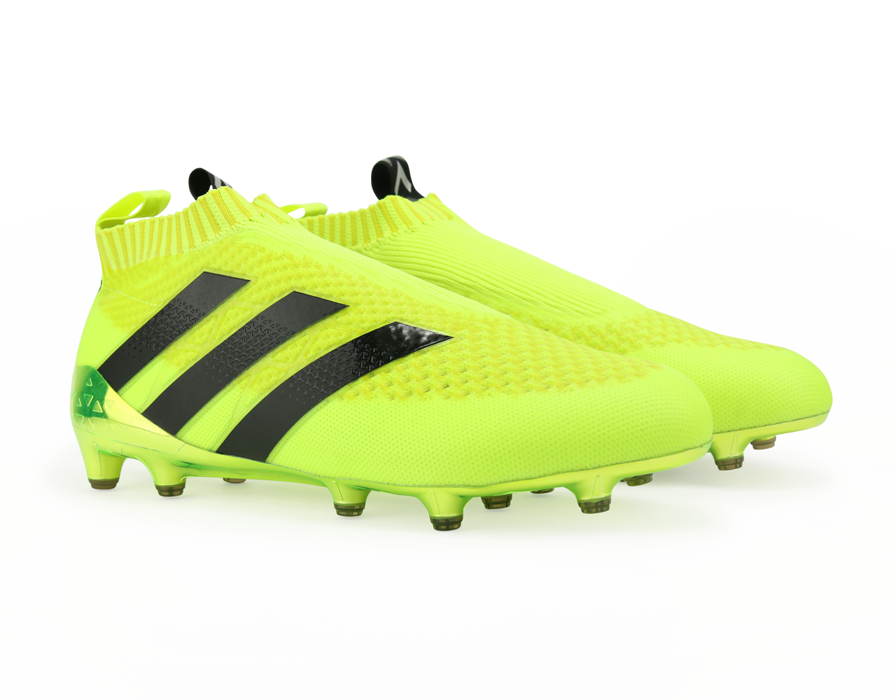 adidas Men's ACE 16+ PURECONTROL PrimeKnit FG Solar Yellow/Core Black/Silver Metallic、mySite、noshort