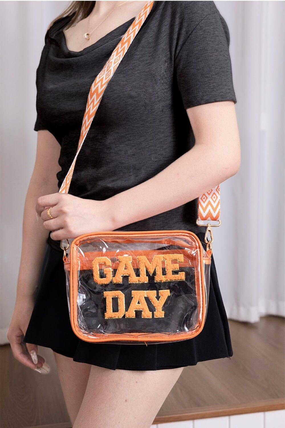 Zenana GAME DAY Stadium Approved Transparent Crossbody Bag、mySite、camillekostekn