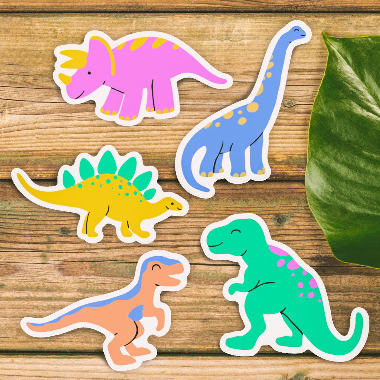  Cute Dinosaur Stickers 5 Pack、mySite、ghnorth